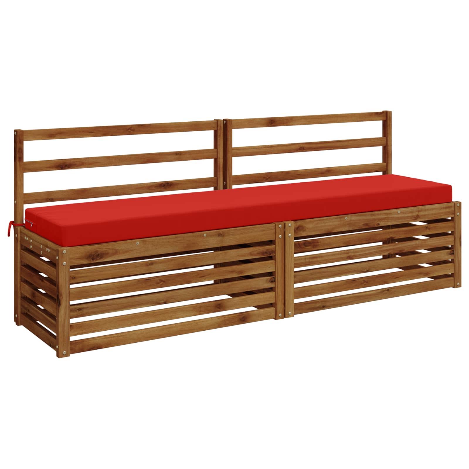 Cuscini per Panchina a 2 Pezzi SOEST 2 pz 100% Poliestere Rosso