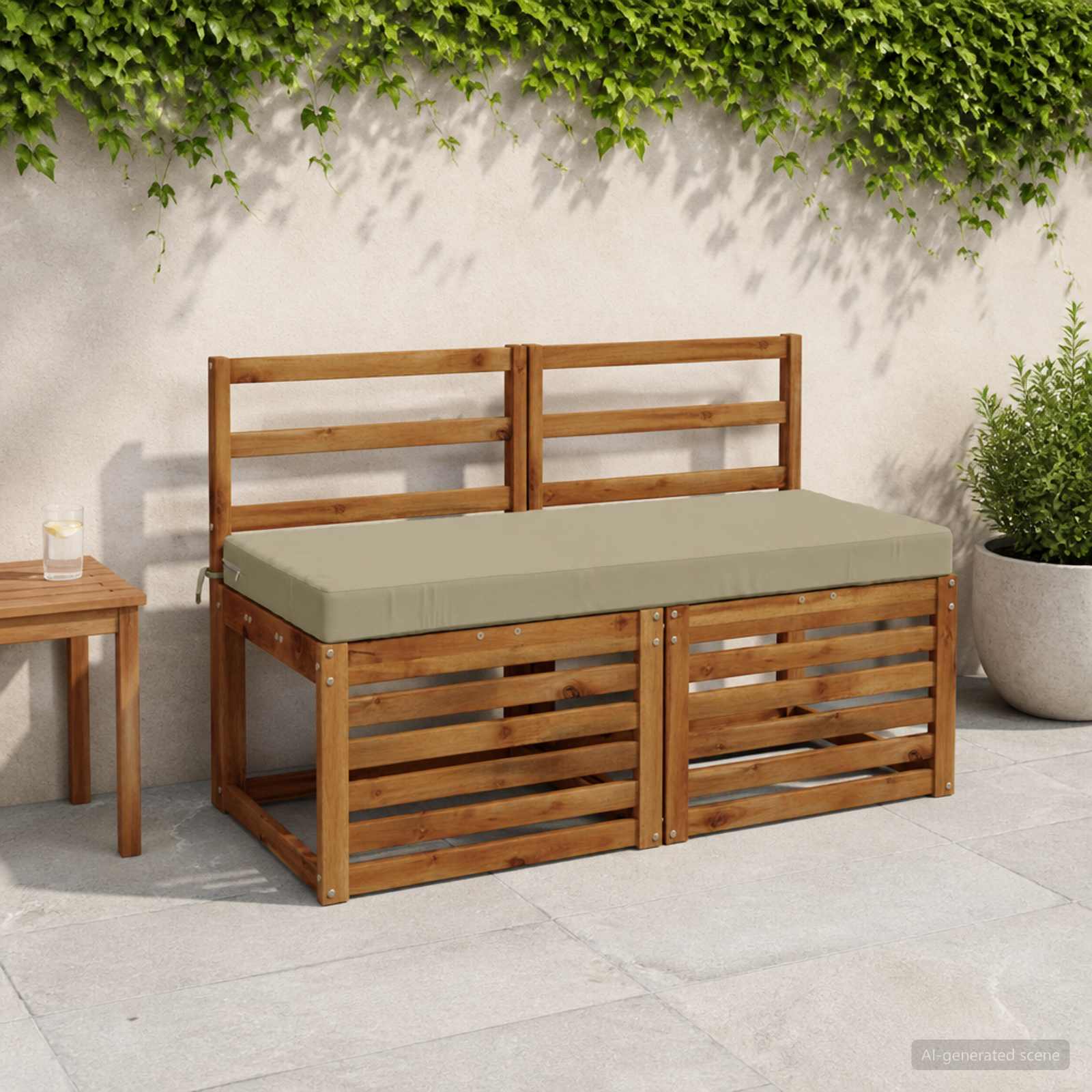 Cuscino per panchina SOEST 100% Poliestere Verde chiaro
