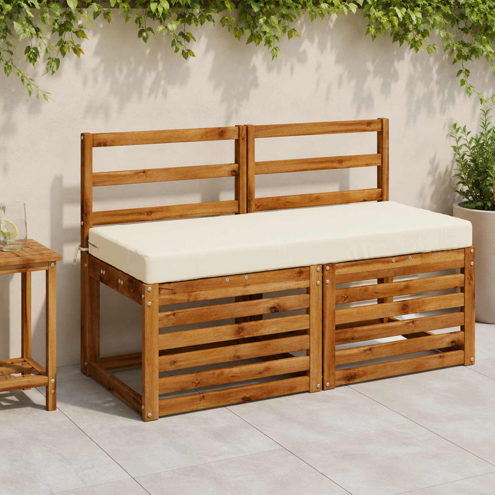 Cuscino per panchina SOEST 100% Poliestere Crema