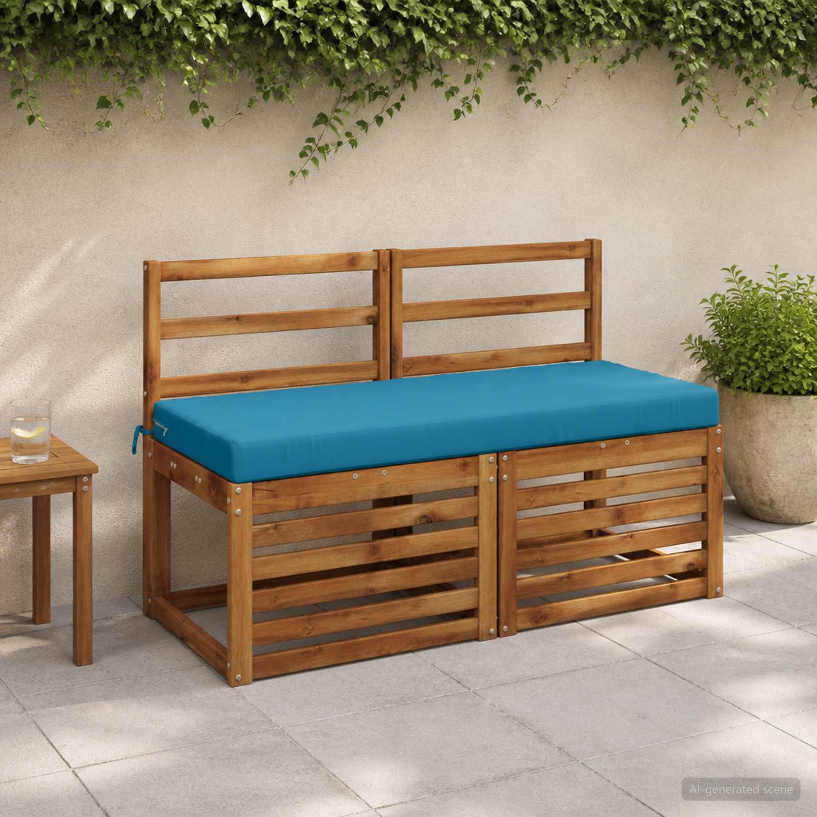 Cuscino per panchina SOEST 100% Poliestere Azzurro