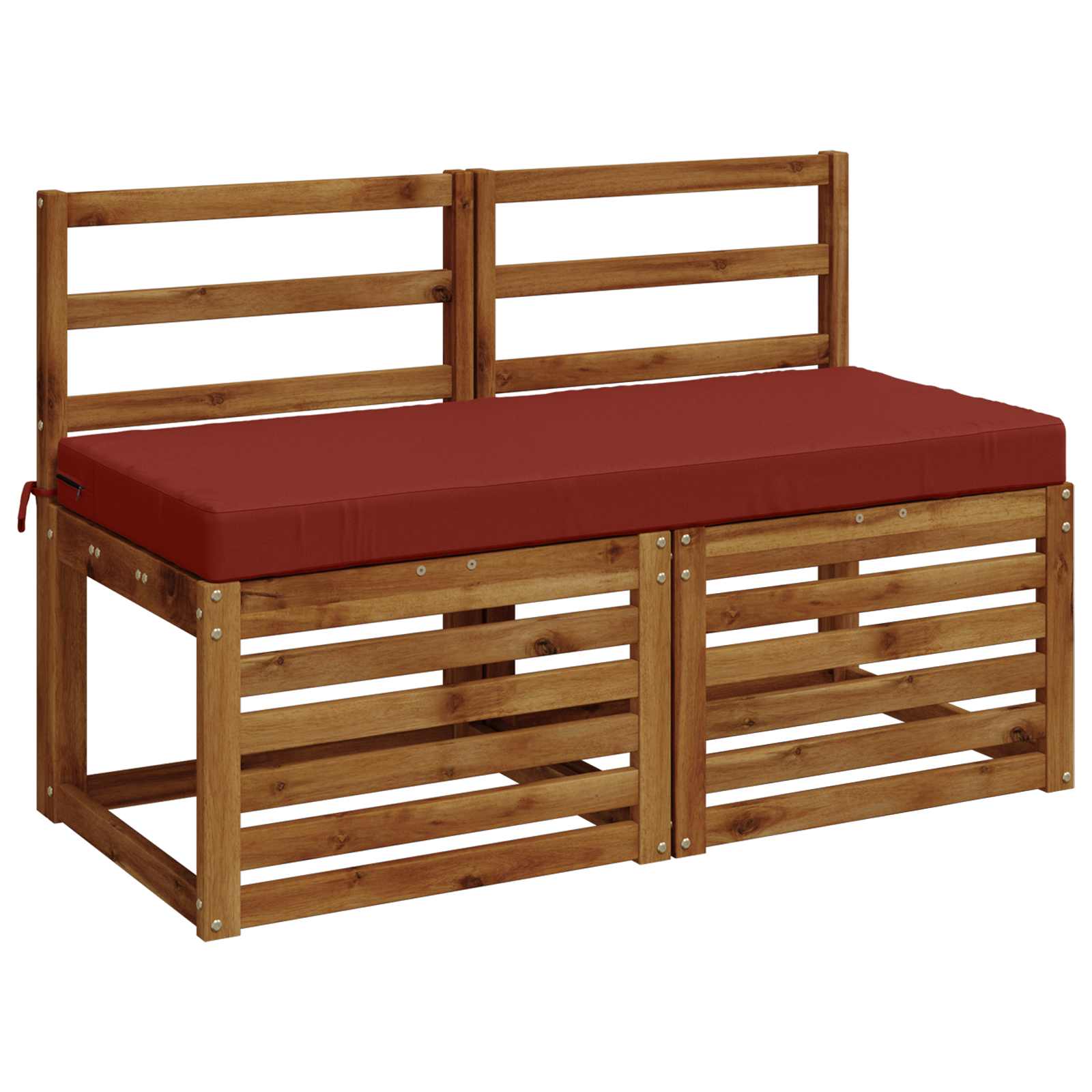 Cuscini per Panchina a 2 Pezzi SOEST 2 pz 100% Poliestere Rosso