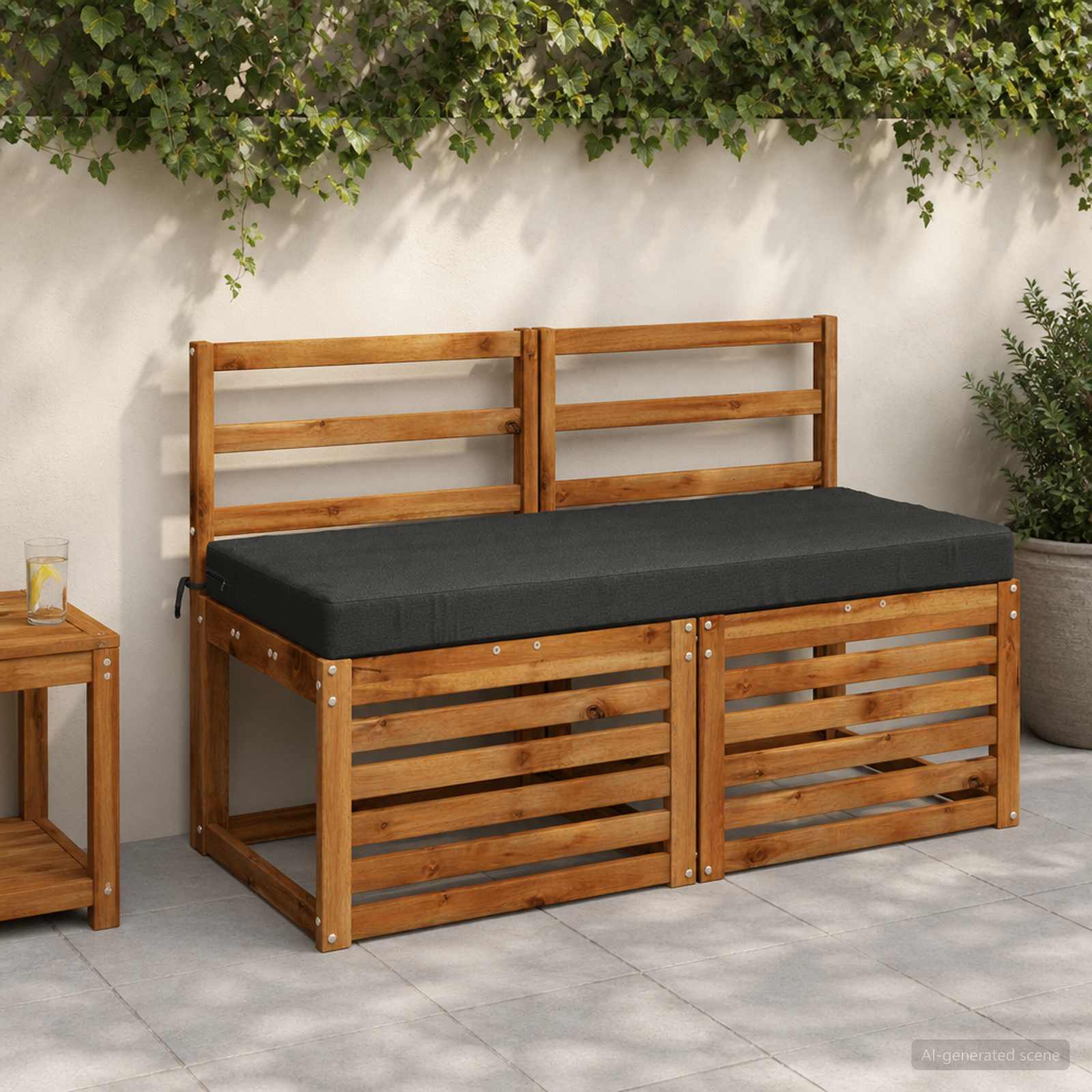 Cuscino per panchina SOEST 100% Poliestere Antracite