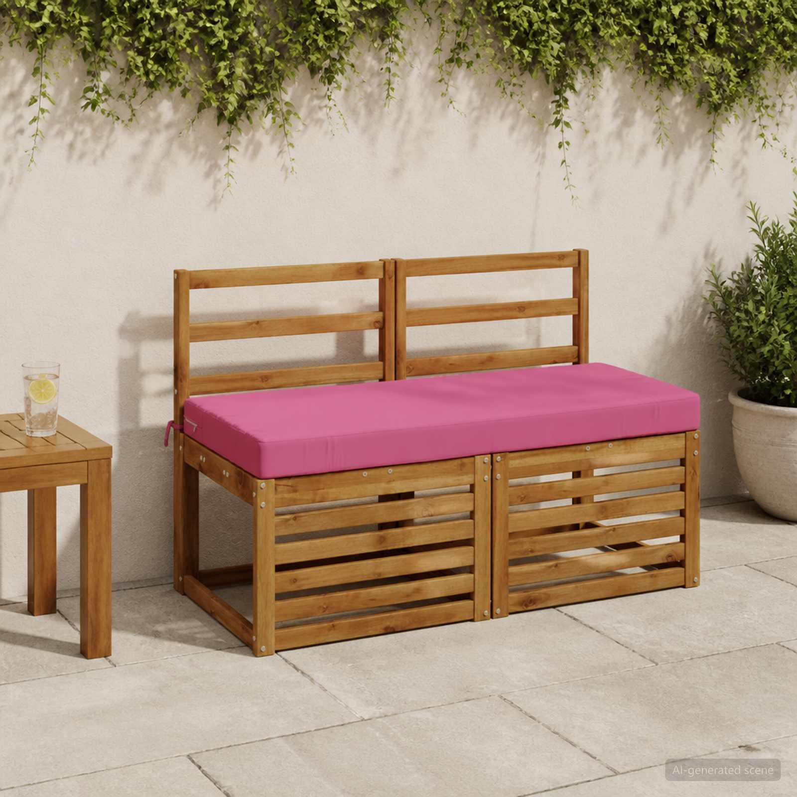 Cuscino per panchina SOEST 100% Poliestere Rosa 120 x 50 x 8 cm