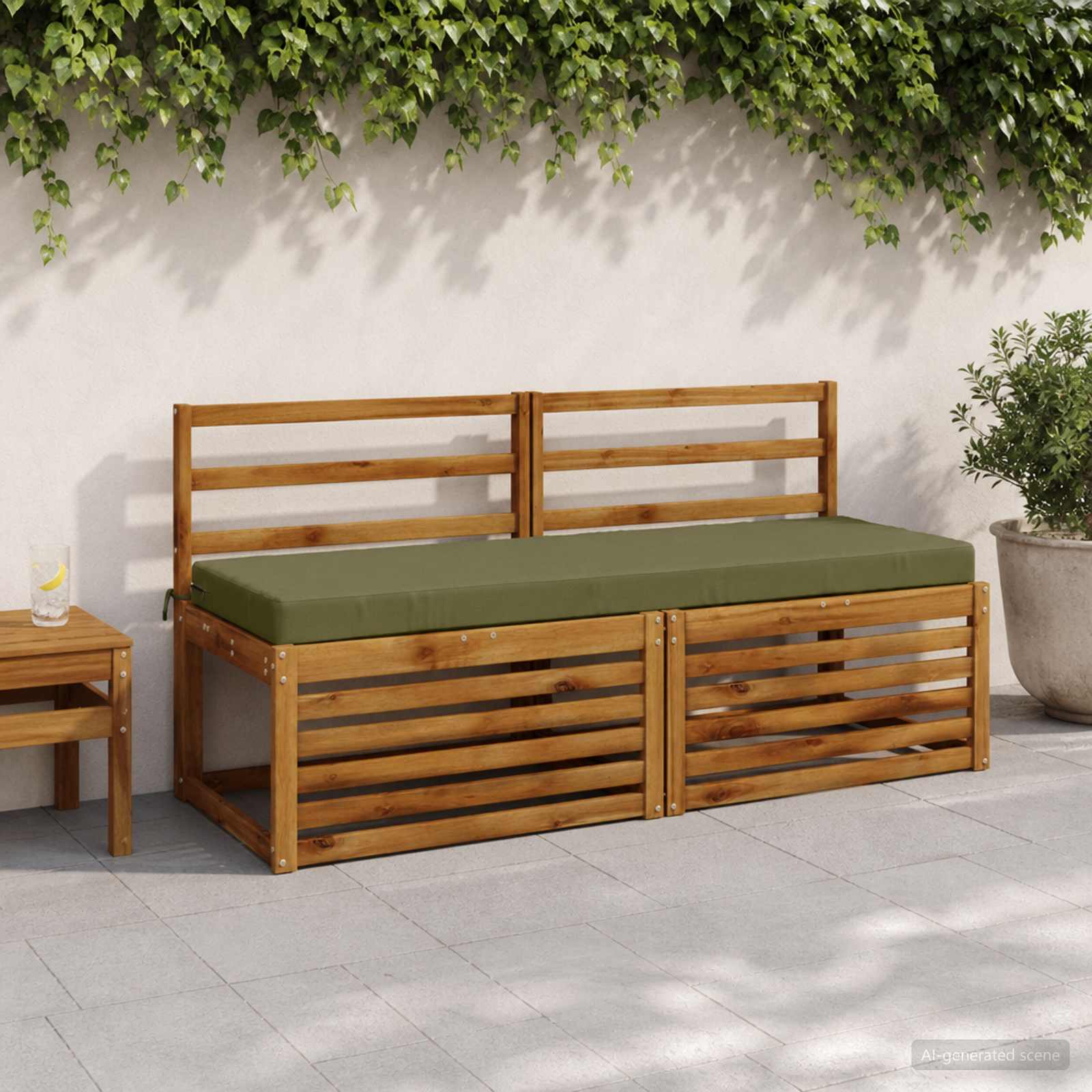 Cuscino per panchina SOEST 100% Poliestere Verde Oliva