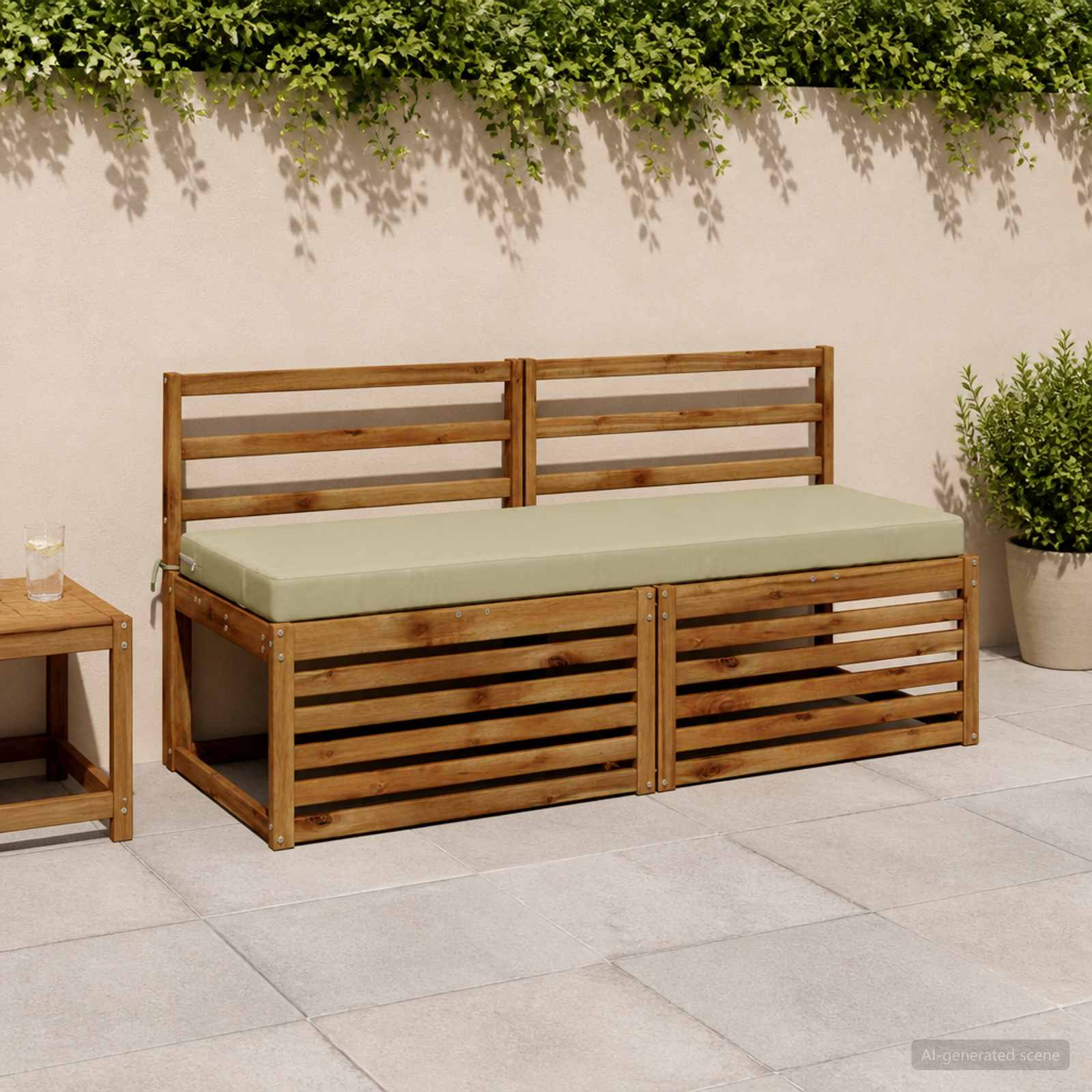Cuscino per panchina SOEST 100% Poliestere Verde chiaro