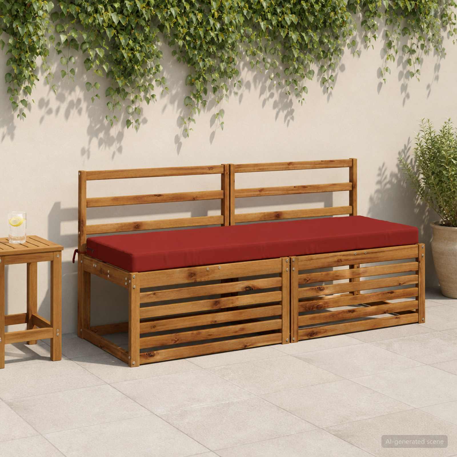 Cuscino per panchina SOEST 100% Poliestere Rosso
