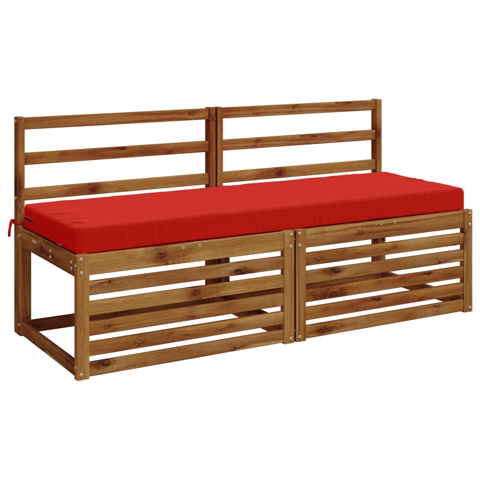 Cuscini per Panchina a 2 Pezzi SOEST 2 pz 100% Poliestere Rosso