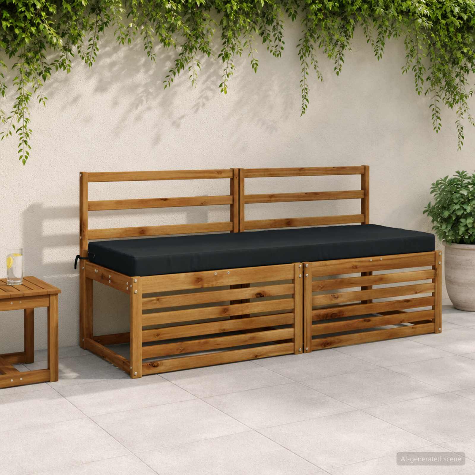 Cuscino per panchina SOEST 100% Poliestere Blu Scuro