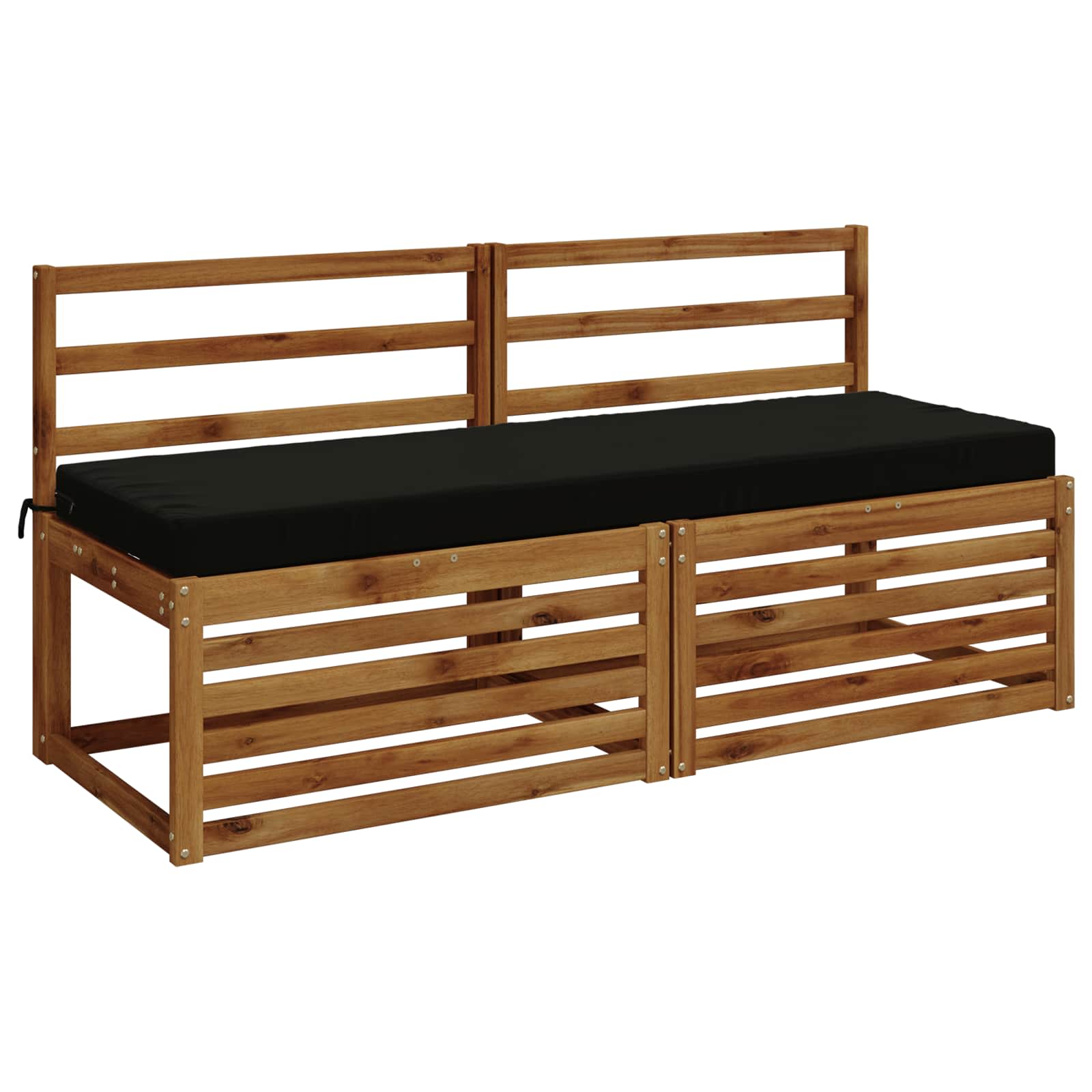 Cuscino per panchina SOEST 100% Poliestere Nero 150 x 50 x 8 cm