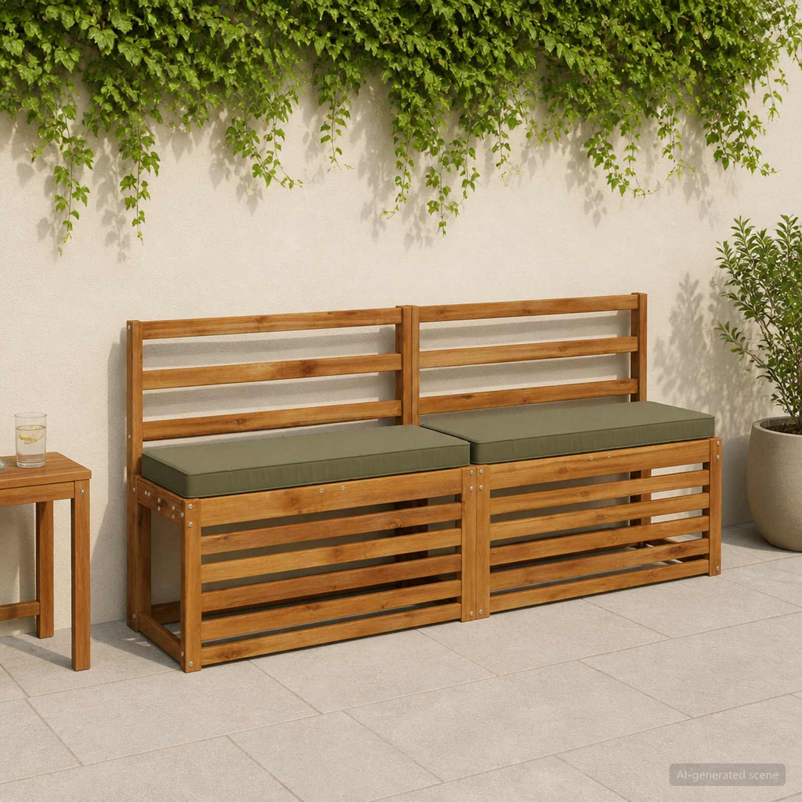 Cuscini per Panchina a 2 Pezzi VUGHT 2 pcs 100% Poliestere