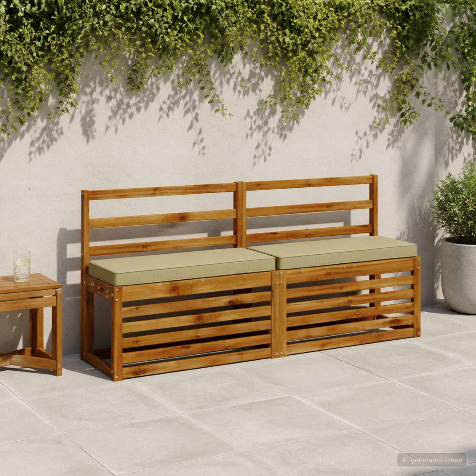 Cuscini per Panchina a 2 Pezzi VUGHT 2 pcs 100% Poliestere