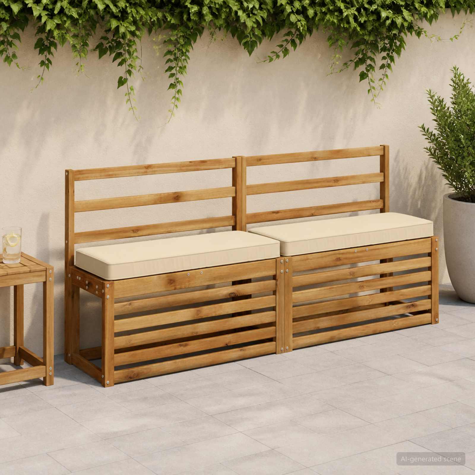 Cuscini per Panchina a 2 Pezzi VUGHT 2 pcs 100% Poliestere