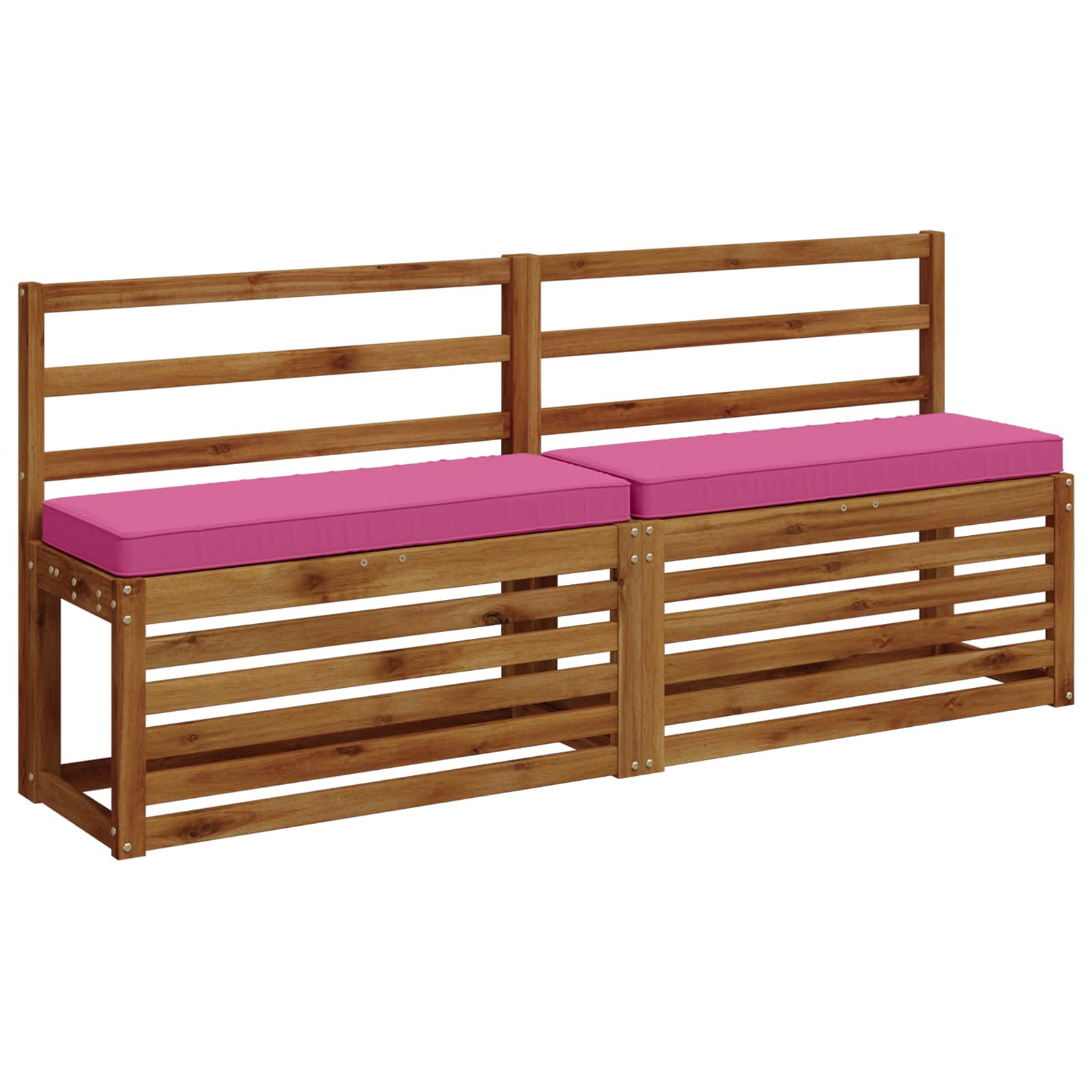 Cuscini per Panchina a 2 Pezzi VUGHT 2 pcs 100% Poliestere Rosa