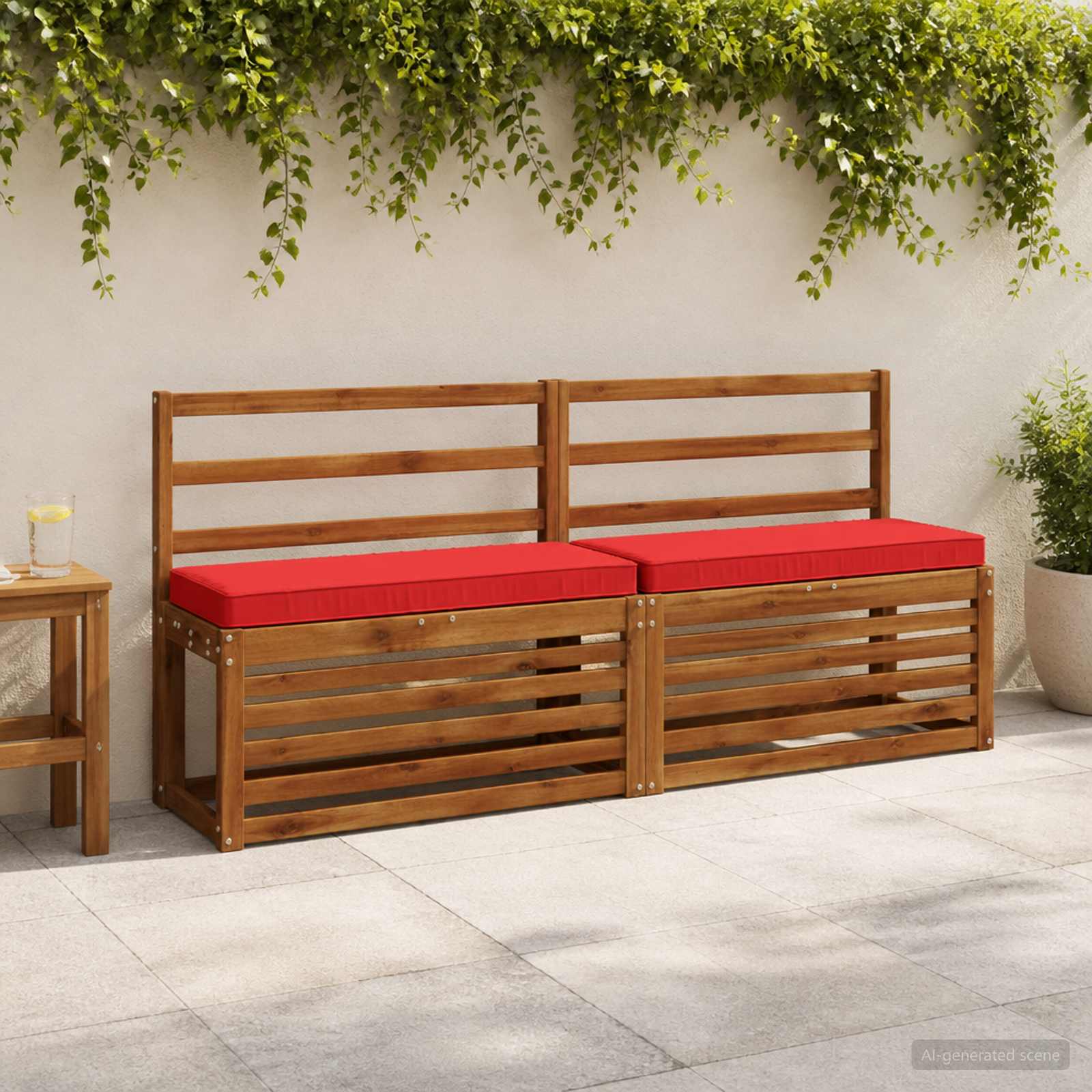 Cuscini per Panchina a 2 Pezzi VUGHT 2 pcs 100% Poliestere