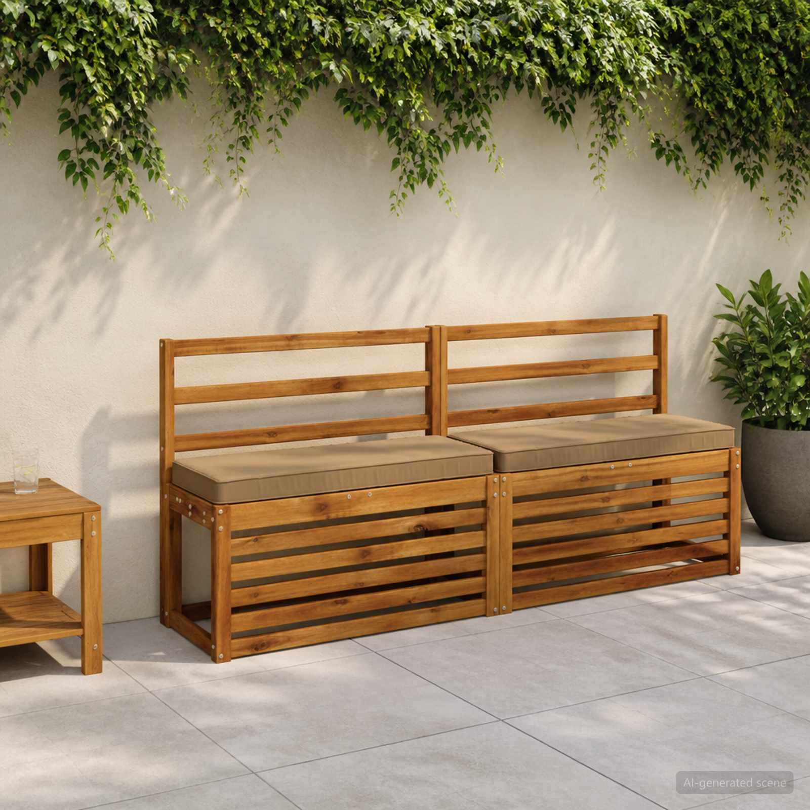 Cuscini per Panchina a 2 Pezzi VUGHT 2 pcs 100% Poliestere