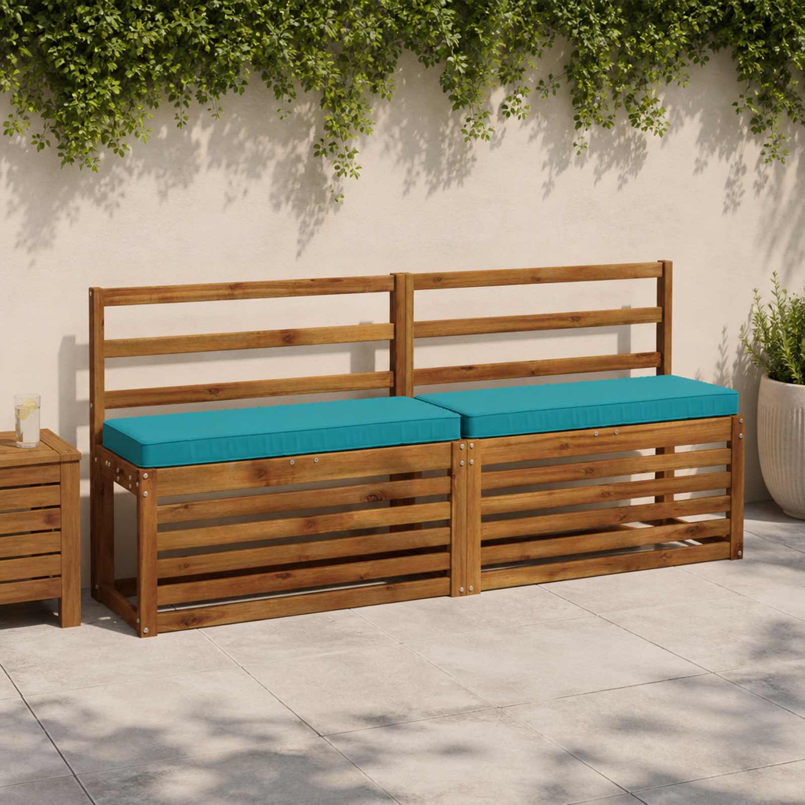 Cuscino per Panchina a 1 Pezzo VUGHT 100% Poliestere Turchese