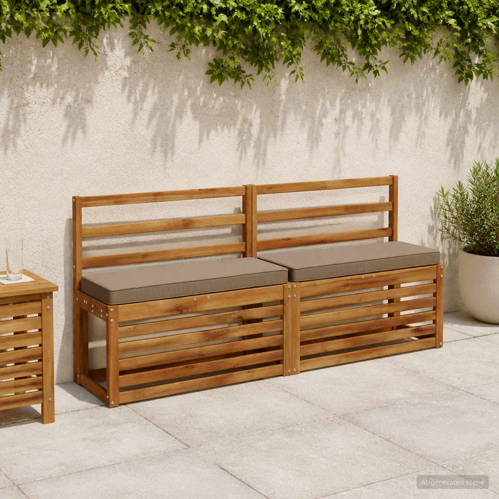 Cuscini per Panchina a 2 Pezzi VUGHT 2 pcs 100% Poliestere