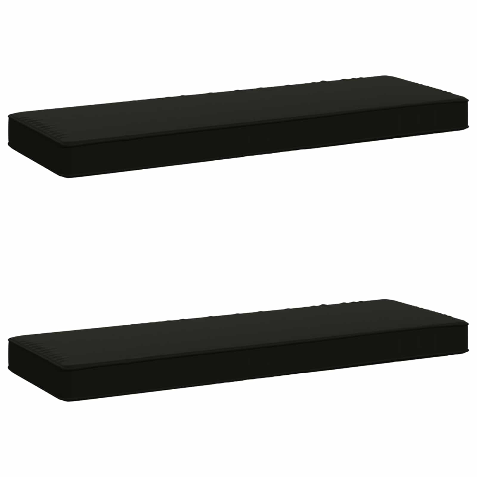 Cuscini per Panchina a 2 Pezzi VUGHT 2 pcs 100% Poliestere Nero