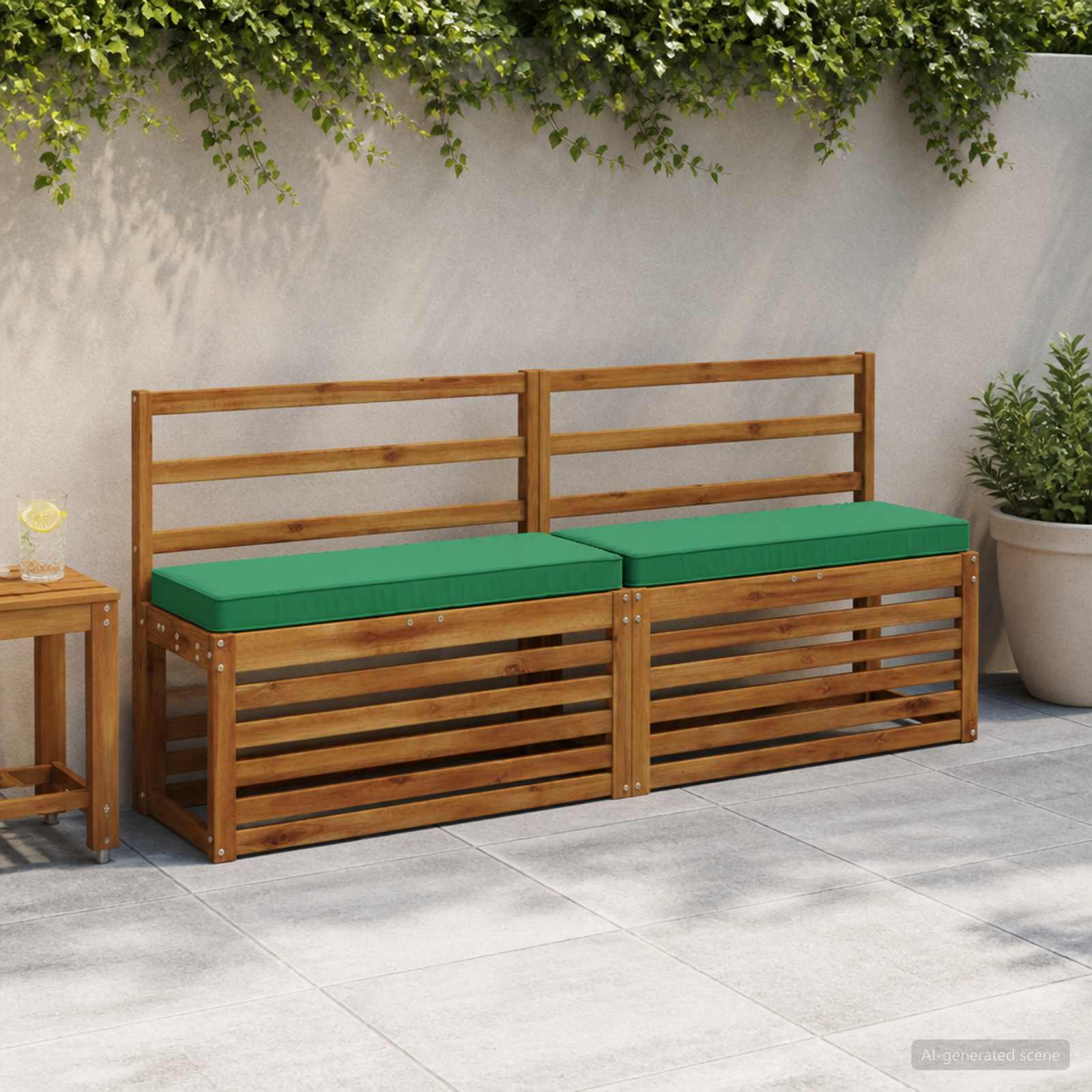 Cuscini per Panchina a 2 Pezzi VUGHT 2 pcs 100% Poliestere