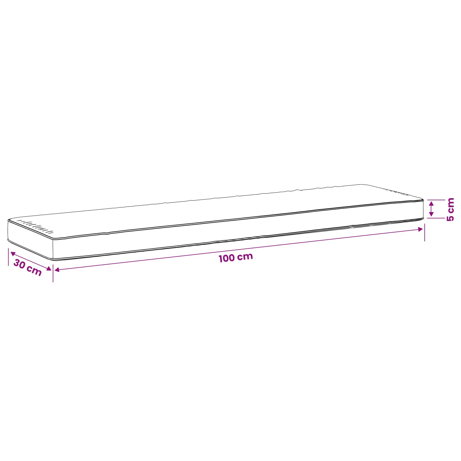 Cuscini per Panchina a 2 Pezzi VUGHT 2 pcs 100% Poliestere