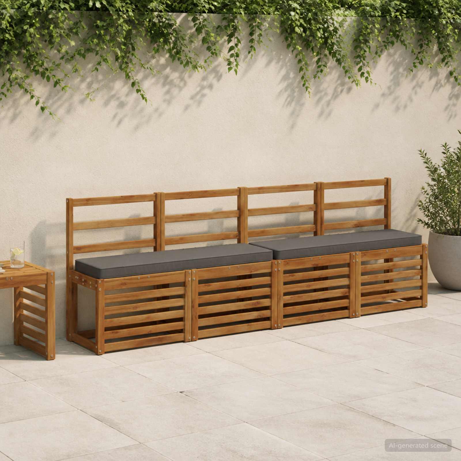 Cuscino per Panchina a 1 Pezzo VUGHT 100% Poliestere Grigio