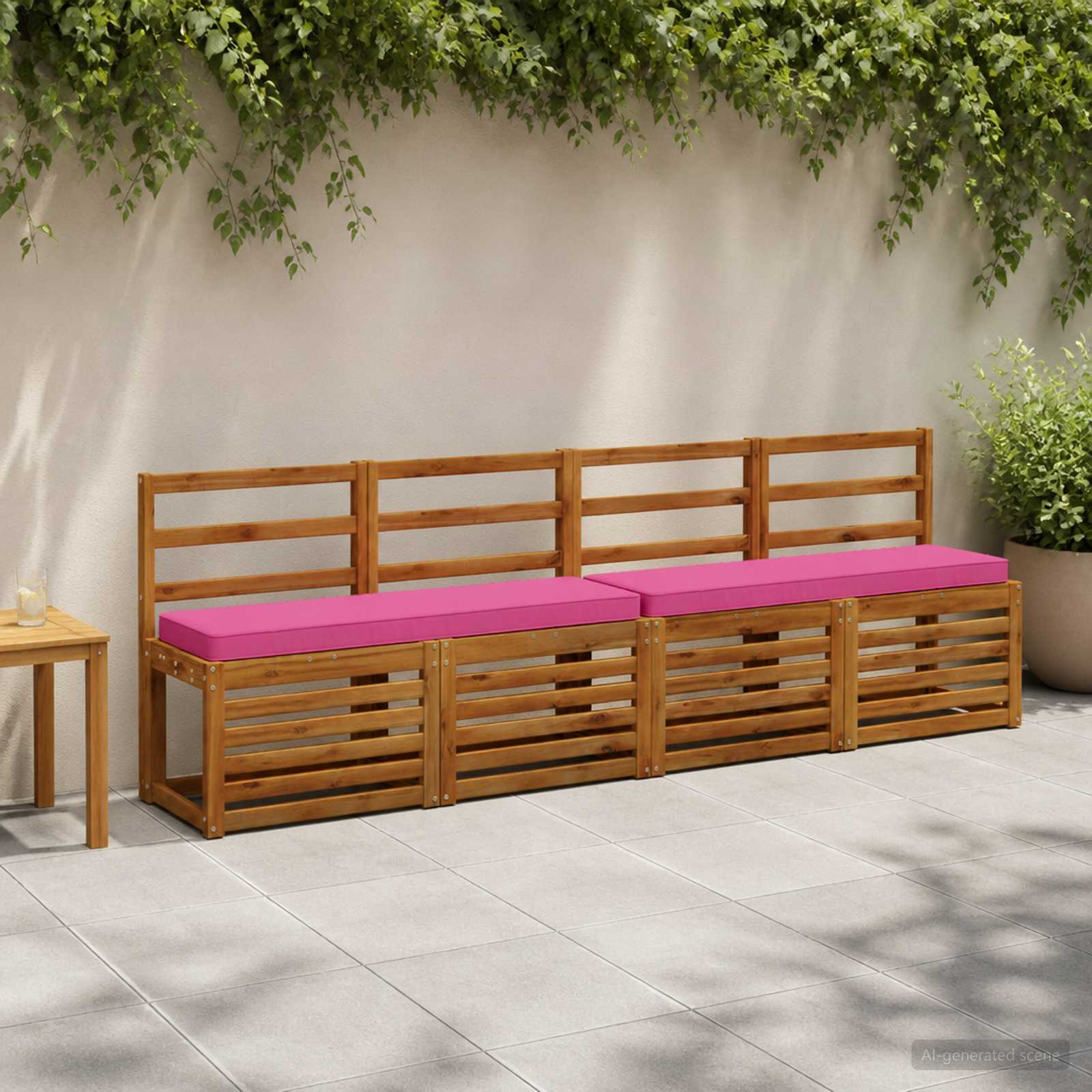 Cuscino per Panchina a 1 Pezzo VUGHT 100% Poliestere Rosa