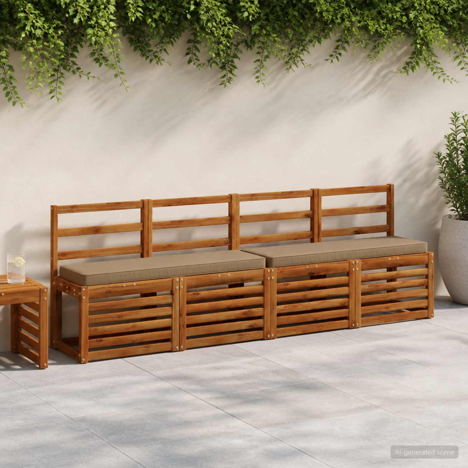 Cuscini per Panchina a 2 Pezzi VUGHT 2 pcs 100% Poliestere