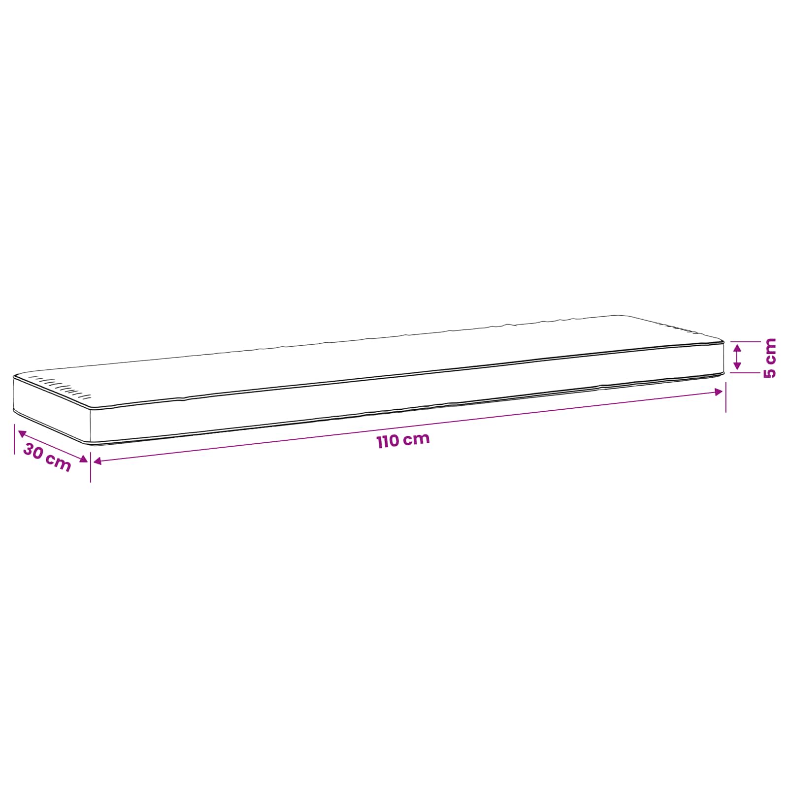Cuscini per Panchina a 2 Pezzi VUGHT 2 pcs 100% Poliestere