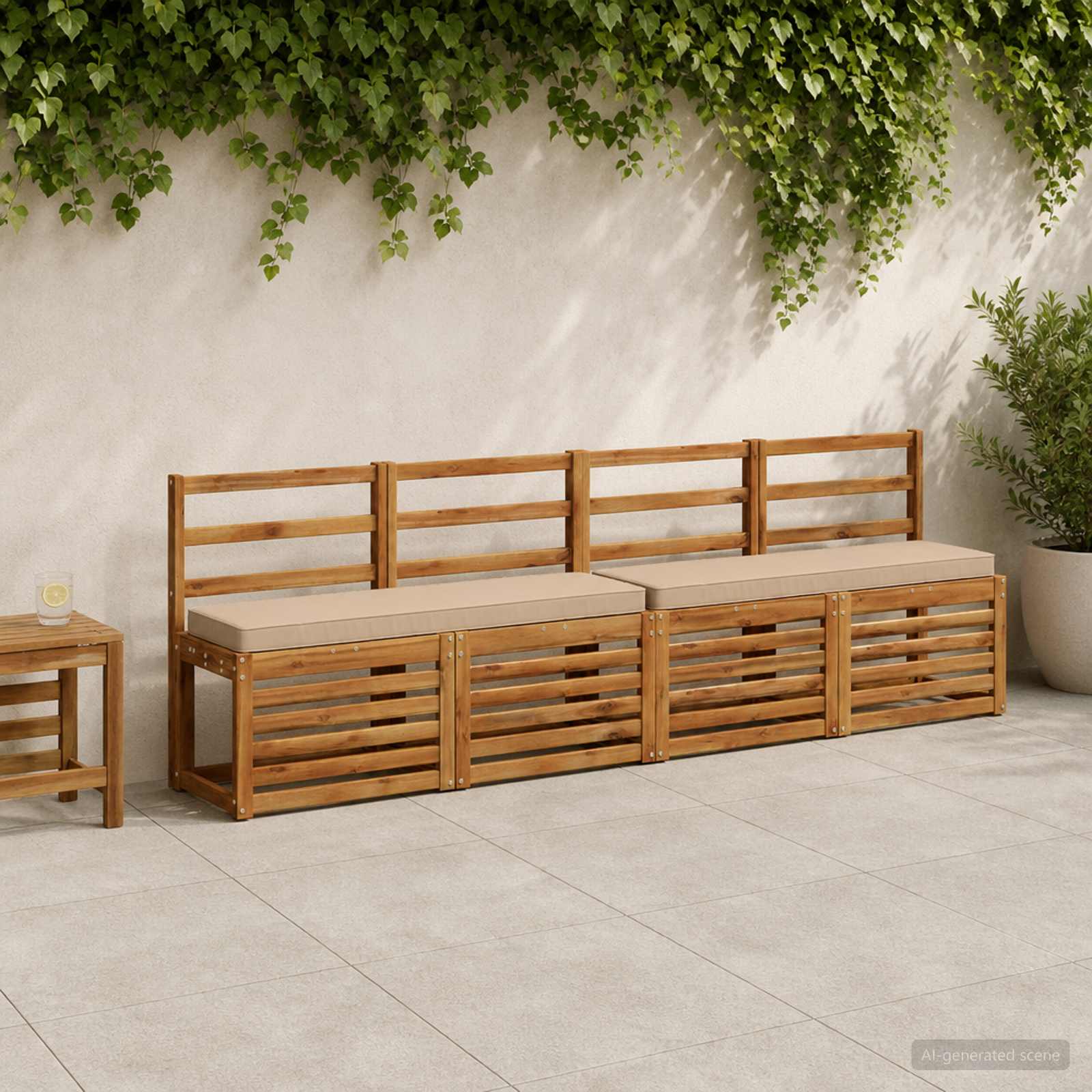 Cuscino per Panchina a 1 Pezzo VUGHT 100% Poliestere Sabbia