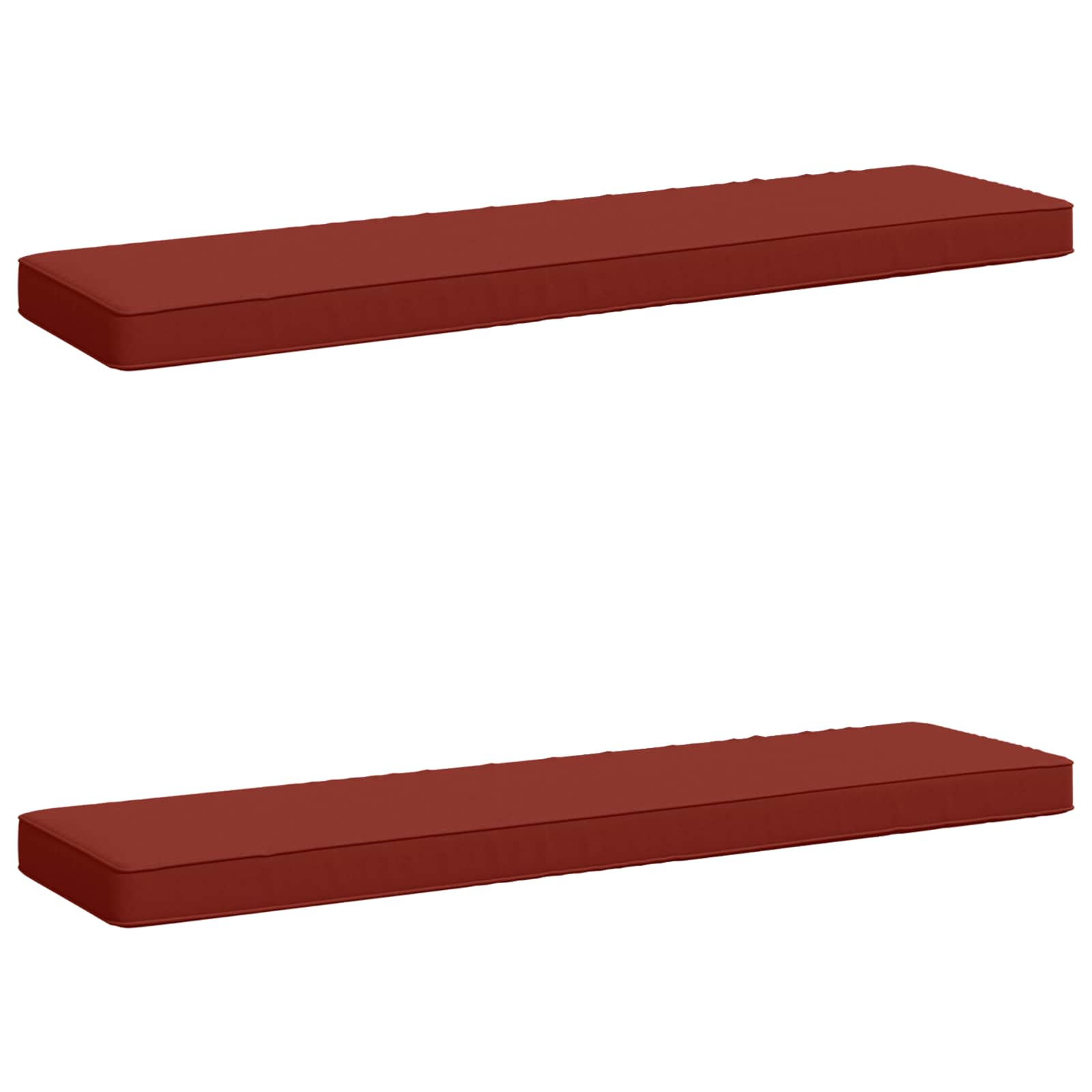 Cuscini per Panchina a 2 Pezzi VUGHT 2 pz 100% Poliestere Rosso