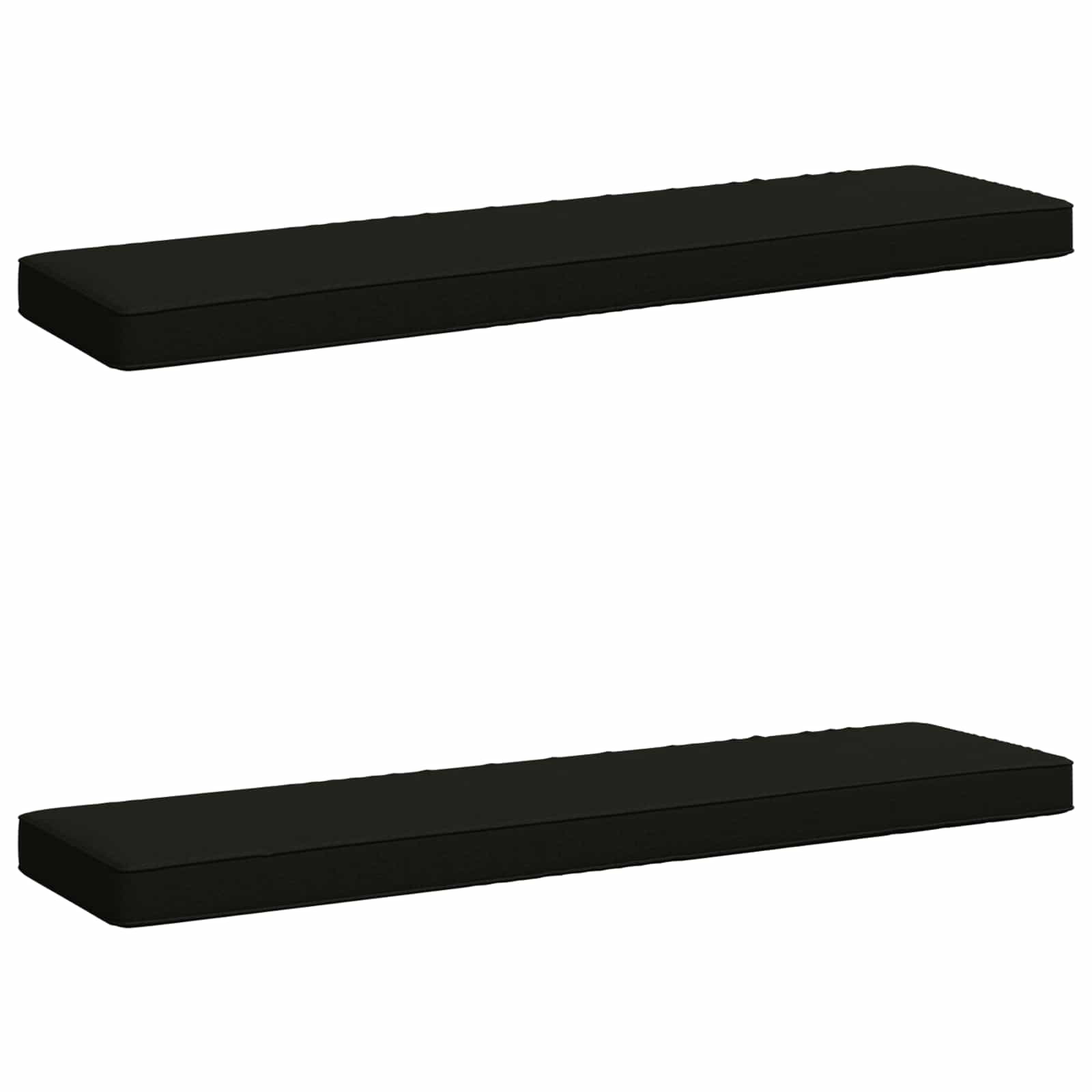 Cuscini per Panchina a 2 Pezzi VUGHT 2 pcs 100% Poliestere Nero