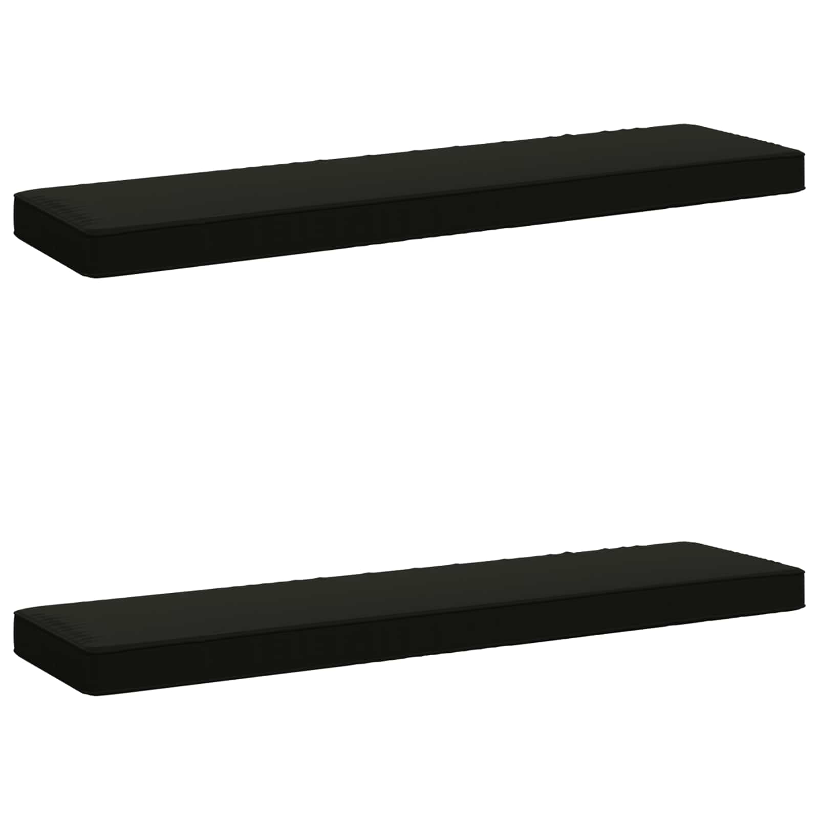 Cuscini per Panchina a 2 Pezzi VUGHT 2 pcs 100% Poliestere Nero