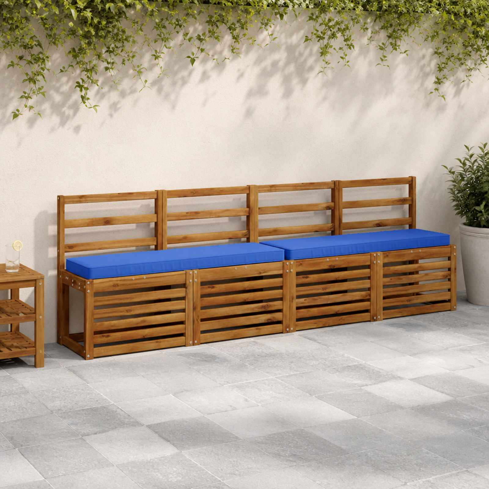 Cuscino per Panchina a 1 Pezzo VUGHT 100% Poliestere Blu Reale