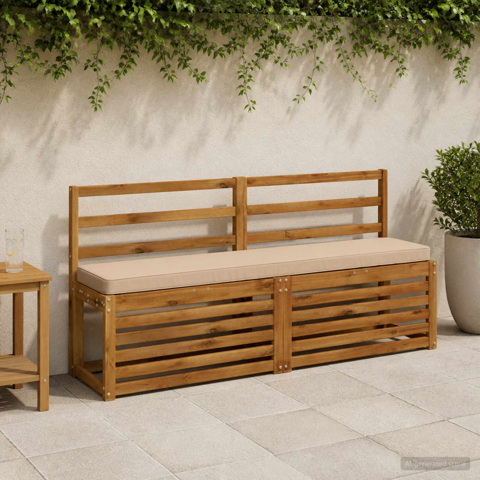 Cuscino per Panchina a 1 Pezzo VUGHT 100% Poliestere Sabbia