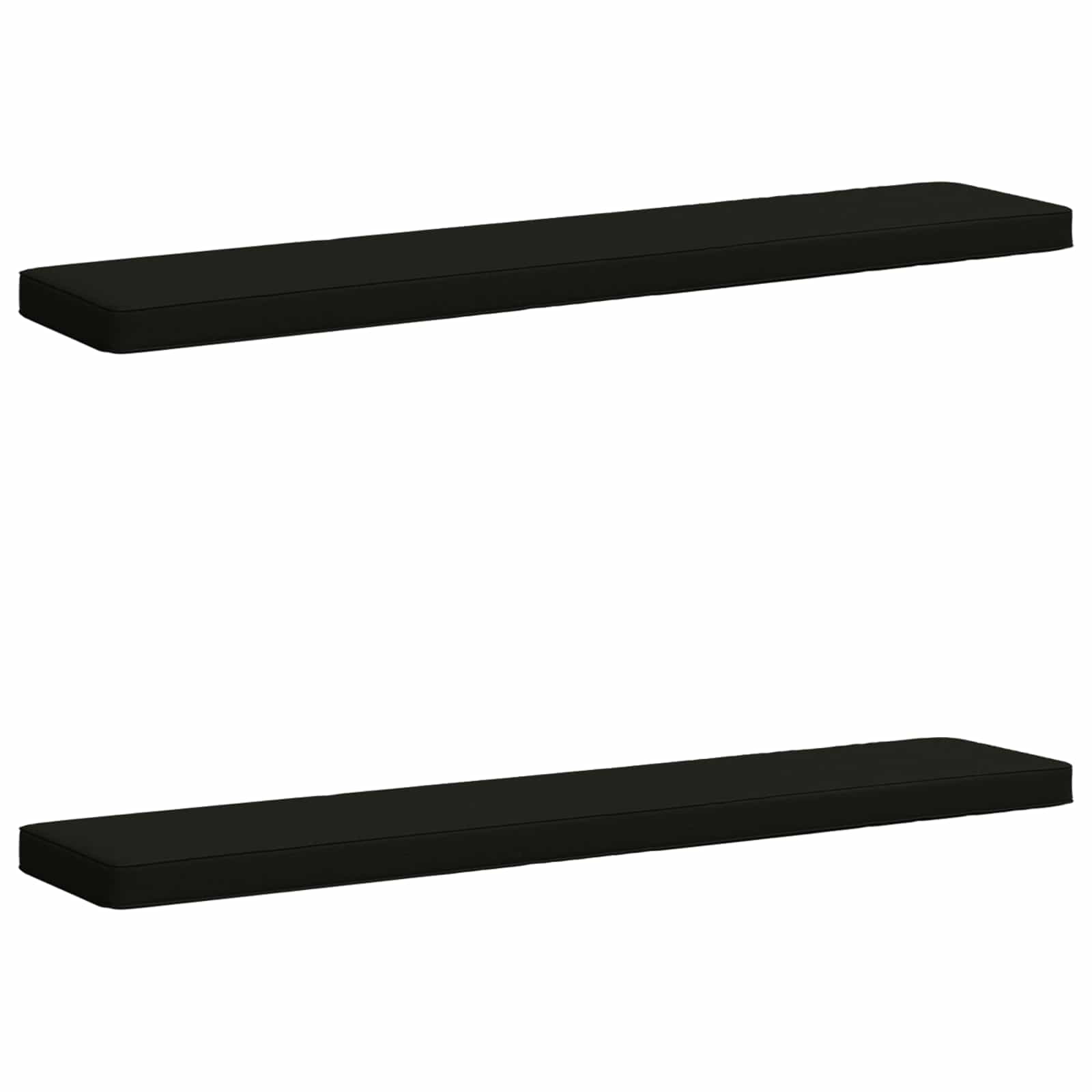 Cuscini per Panchina a 2 Pezzi VUGHT 2 pcs 100% Poliestere Nero