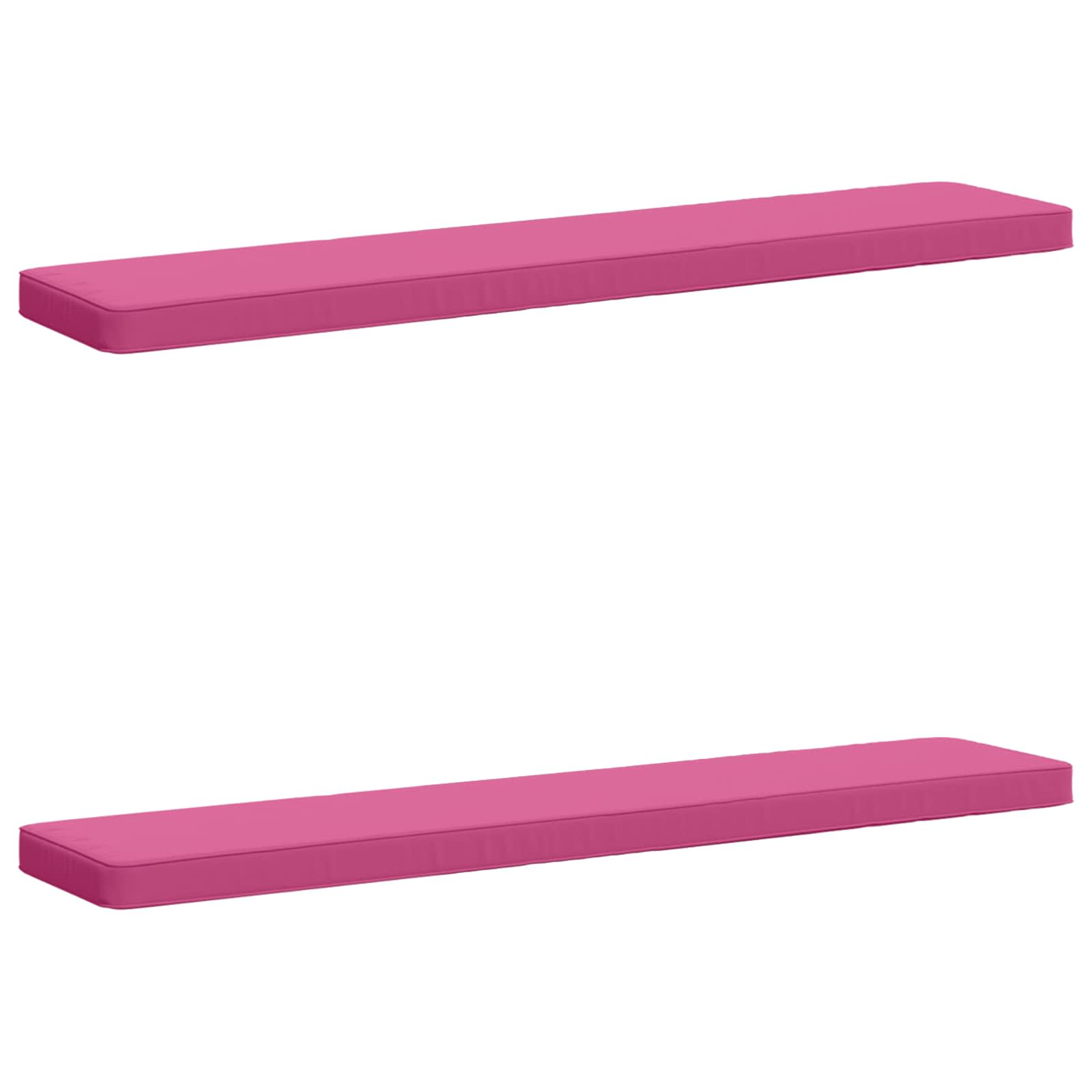 Cuscini per Panchina a 2 Pezzi VUGHT 2 pcs 100% Poliestere Rosa