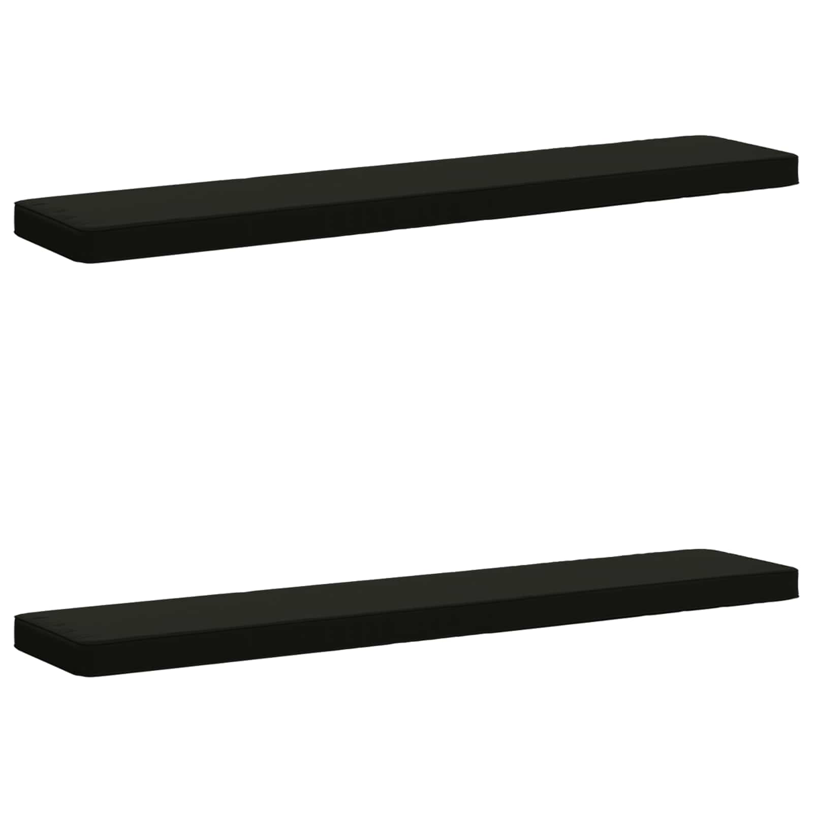 Cuscini per Panchina a 2 Pezzi VUGHT 2 pcs 100% Poliestere Nero