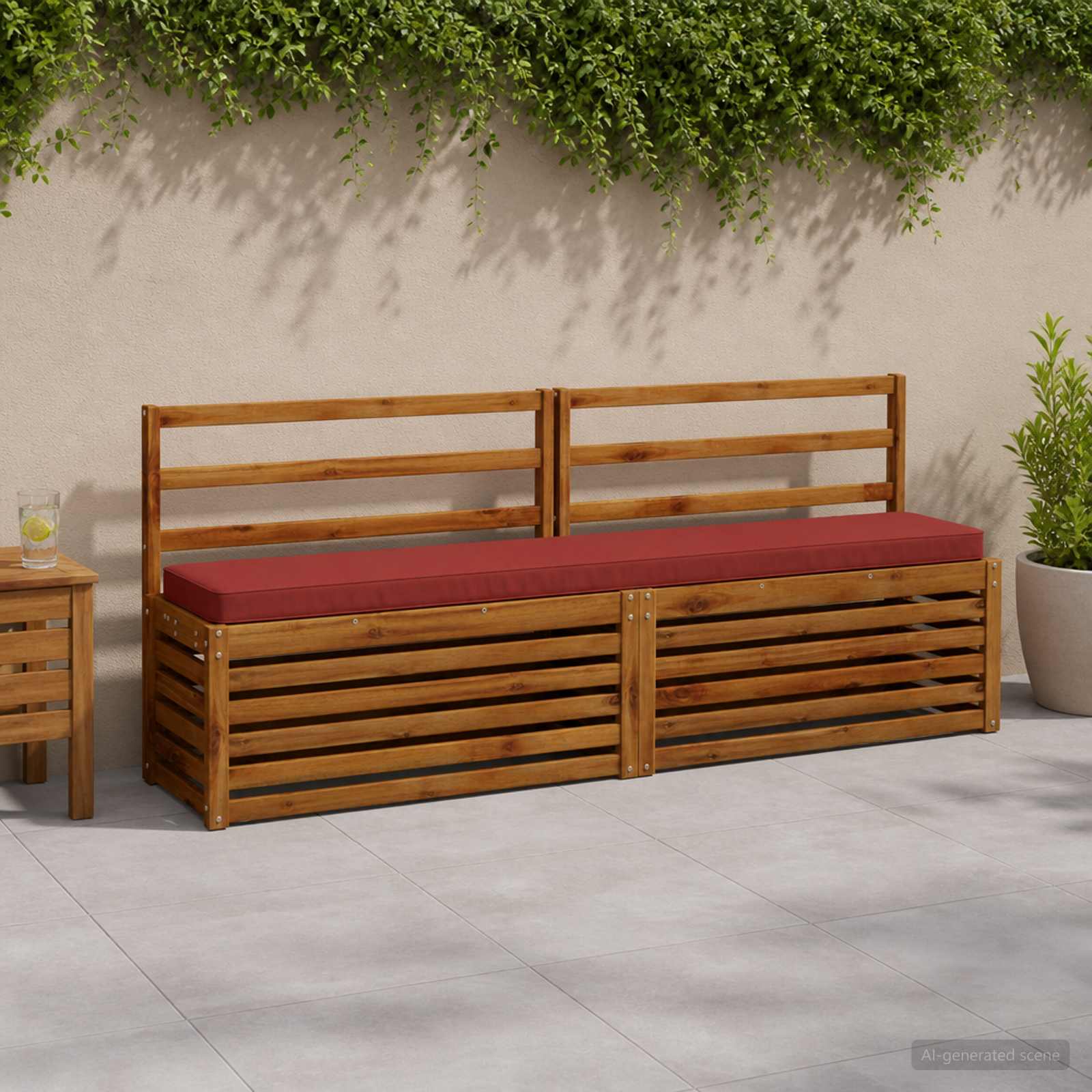 Cuscino per Panchina a 1 Pezzo VUGHT 100% Poliestere Rosso