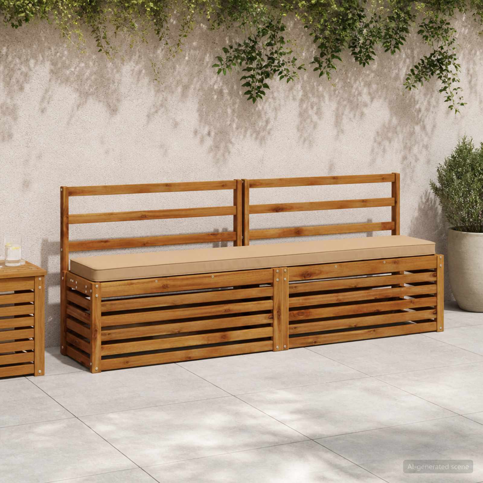 Cuscino per Panchina a 1 Pezzo VUGHT 100% Poliestere Sabbia