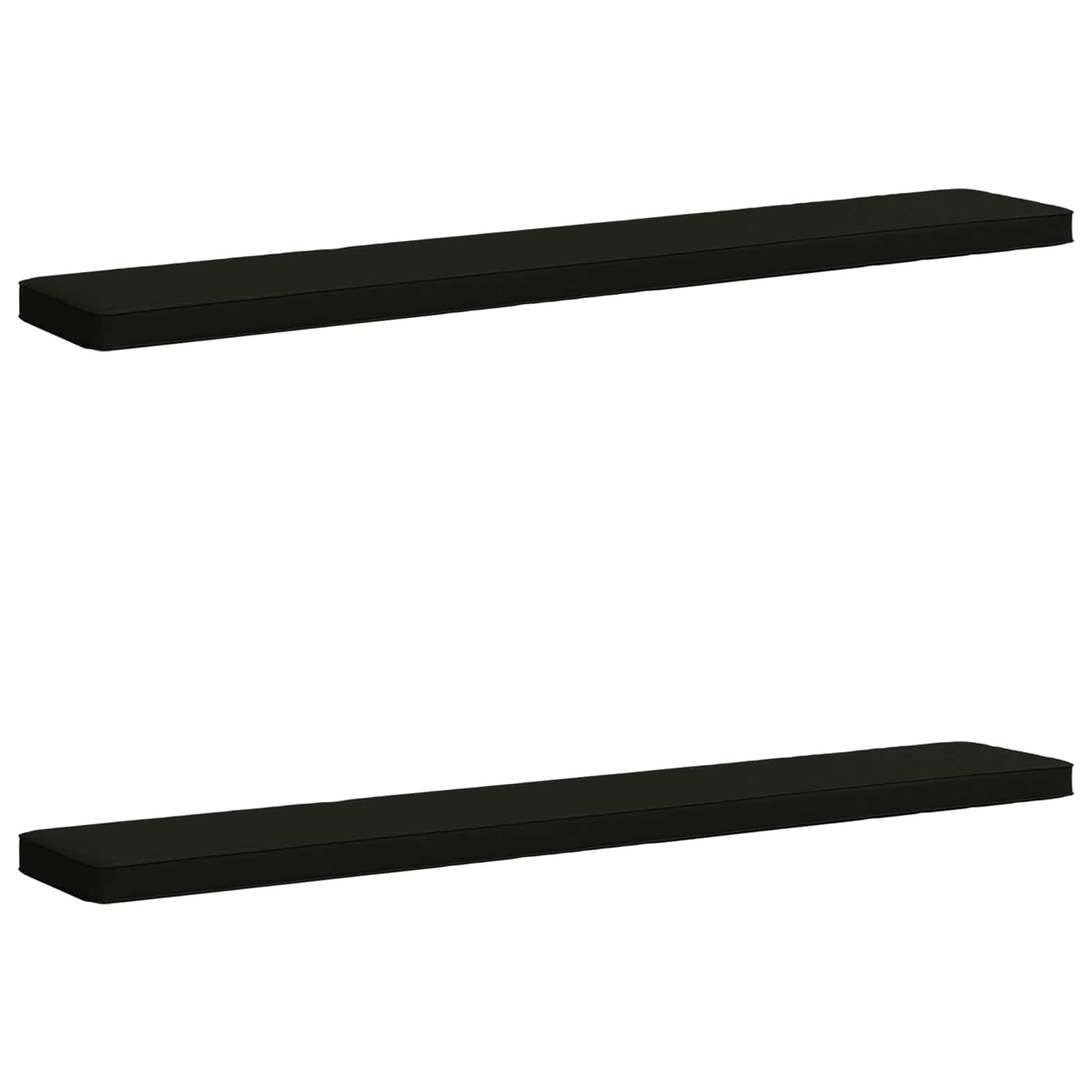 Cuscini per Panchina a 2 Pezzi VUGHT 2 pcs 100% Poliestere Nero