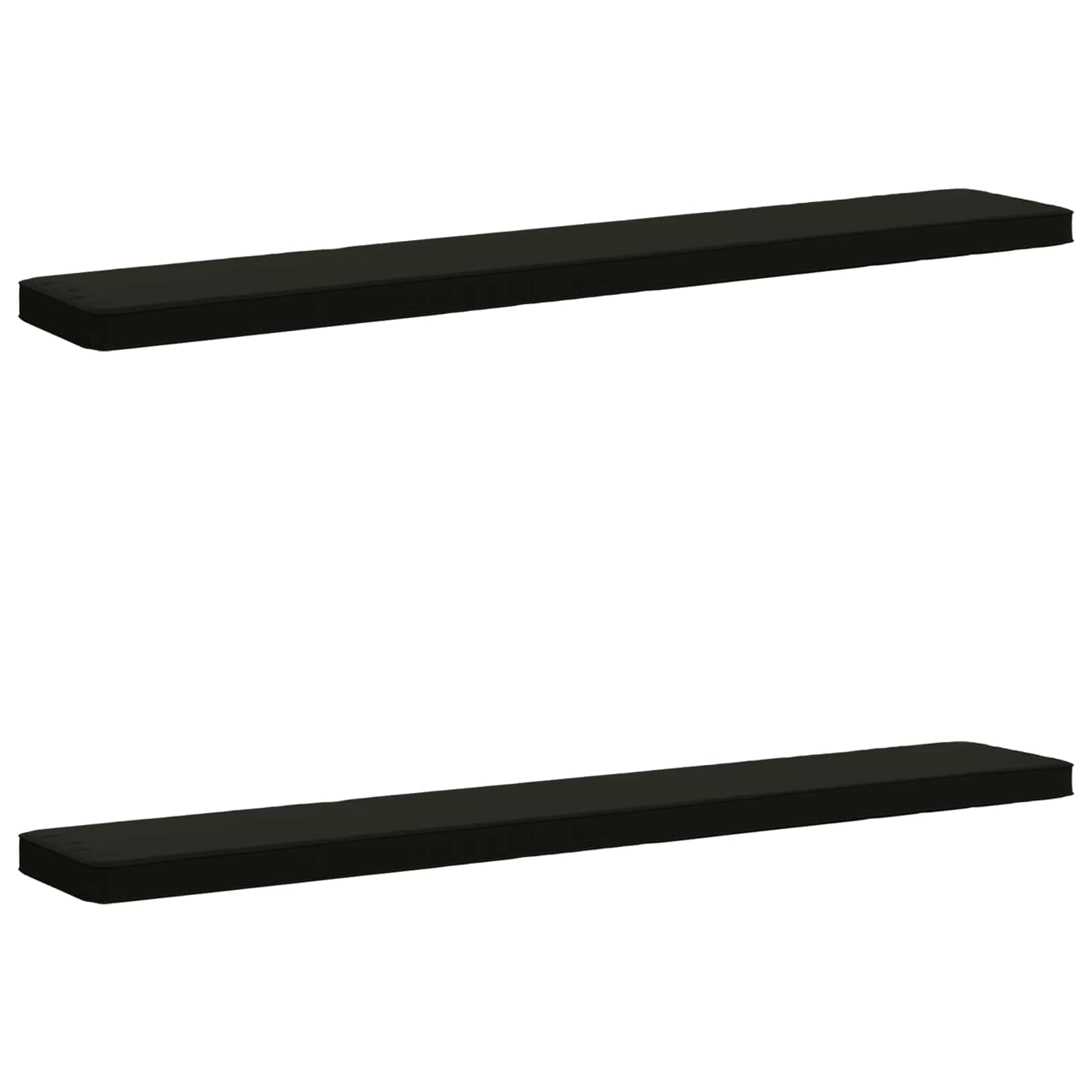 Cuscini per Panchina a 2 Pezzi VUGHT 2 pcs 100% Poliestere Nero