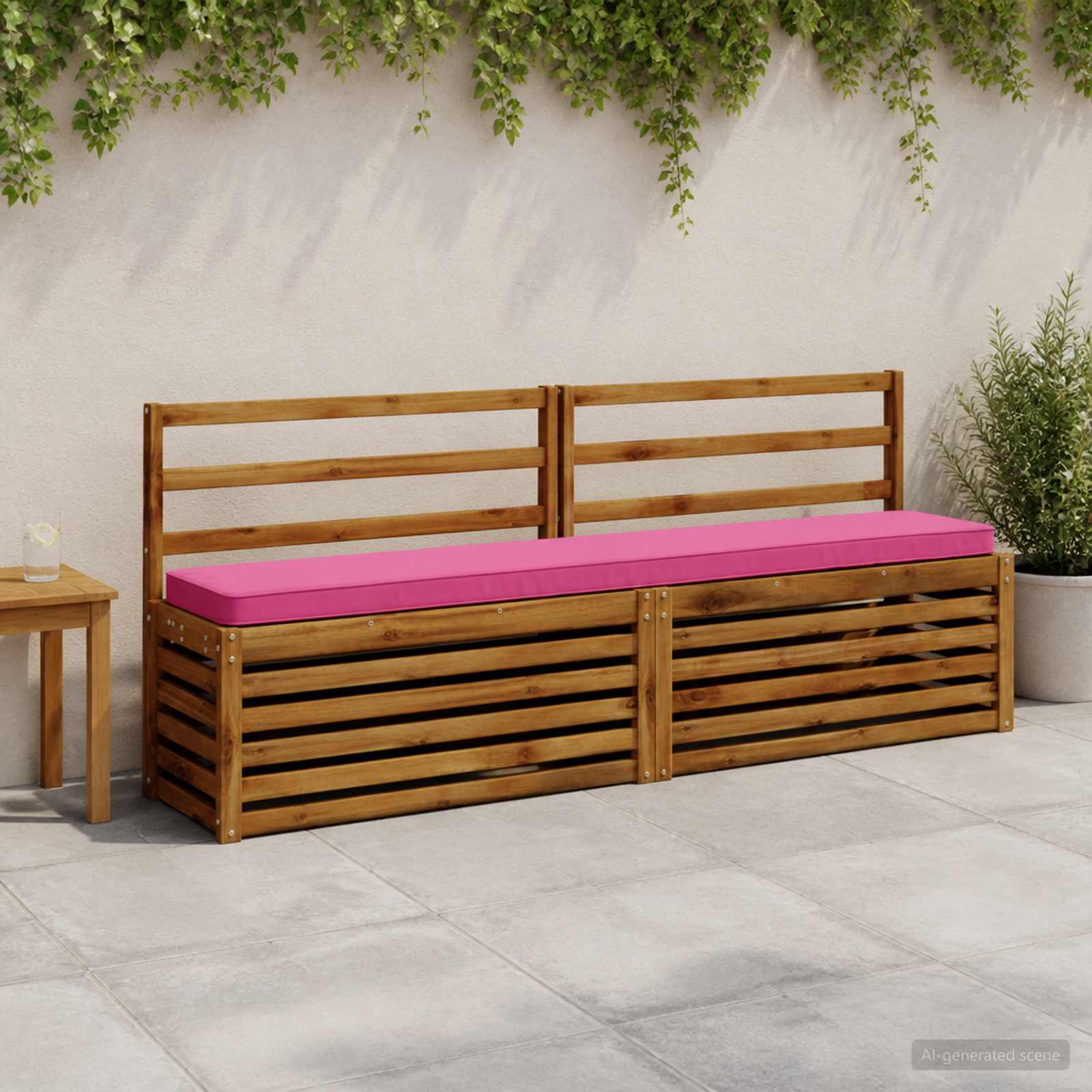 Cuscini per Panchina a 2 Pezzi VUGHT 2 pcs 100% Poliestere Rosa