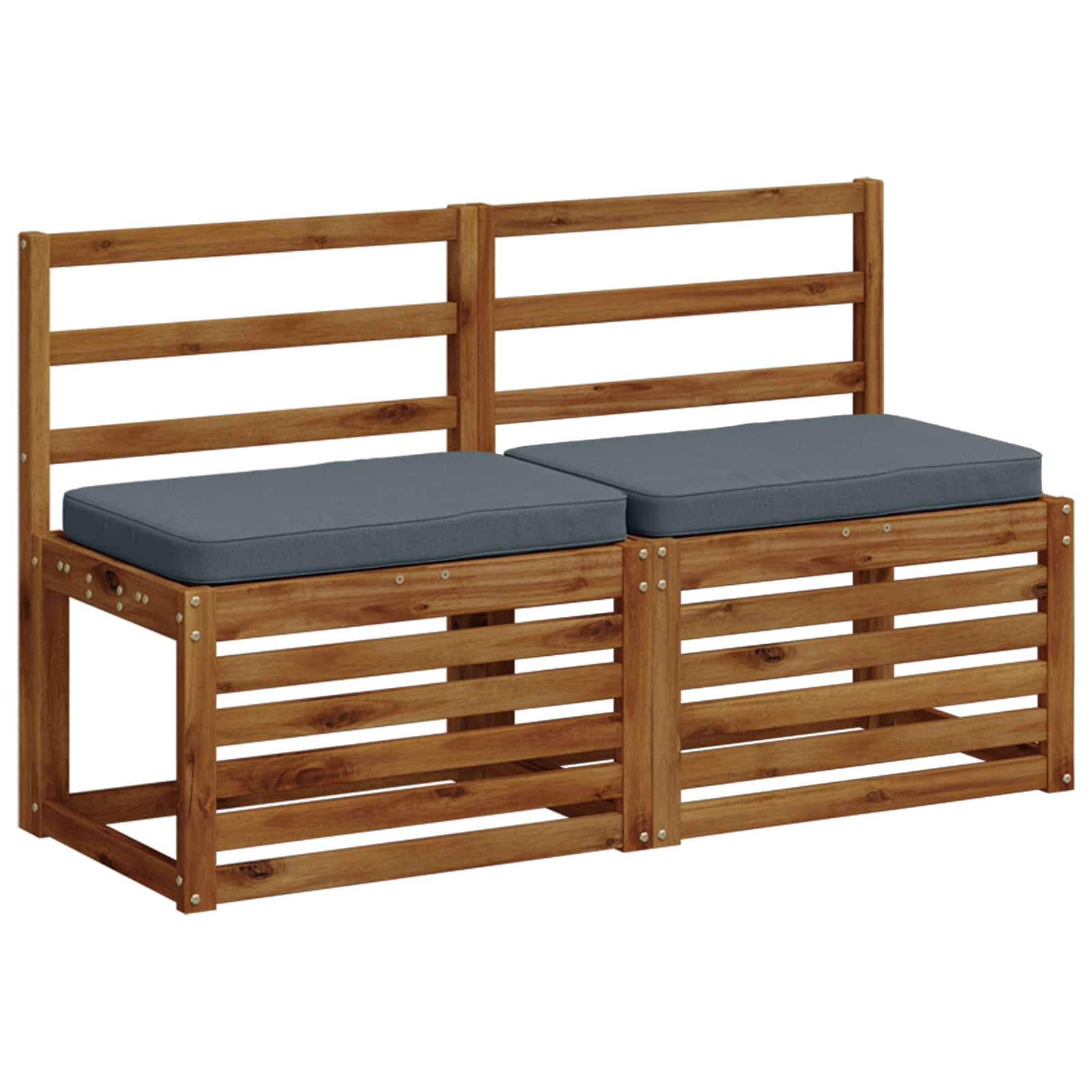 Cuscini per Panchina a 2 Pezzi VUGHT 2 pcs 100% Poliestere Blu