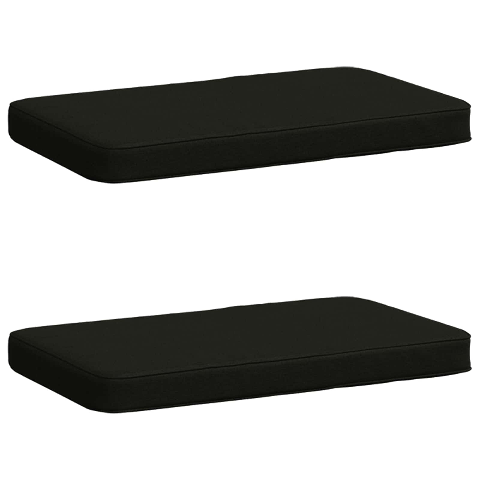 Cuscini per Panchina a 2 Pezzi VUGHT 2 pcs 100% Poliestere Nero