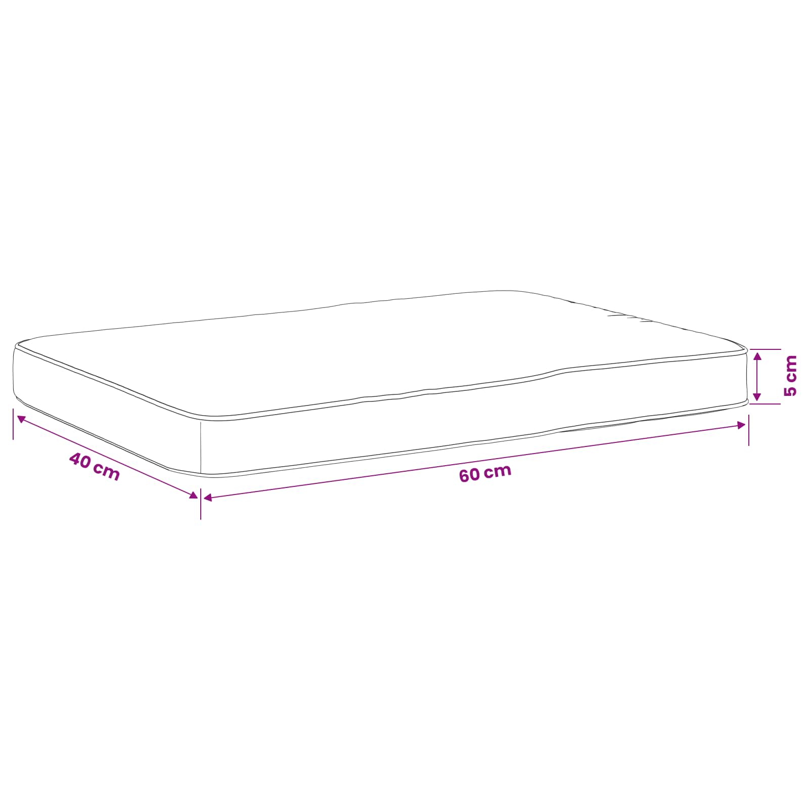 Cuscino per Panchina a 1 Pezzo VUGHT 100% Poliestere Antracite
