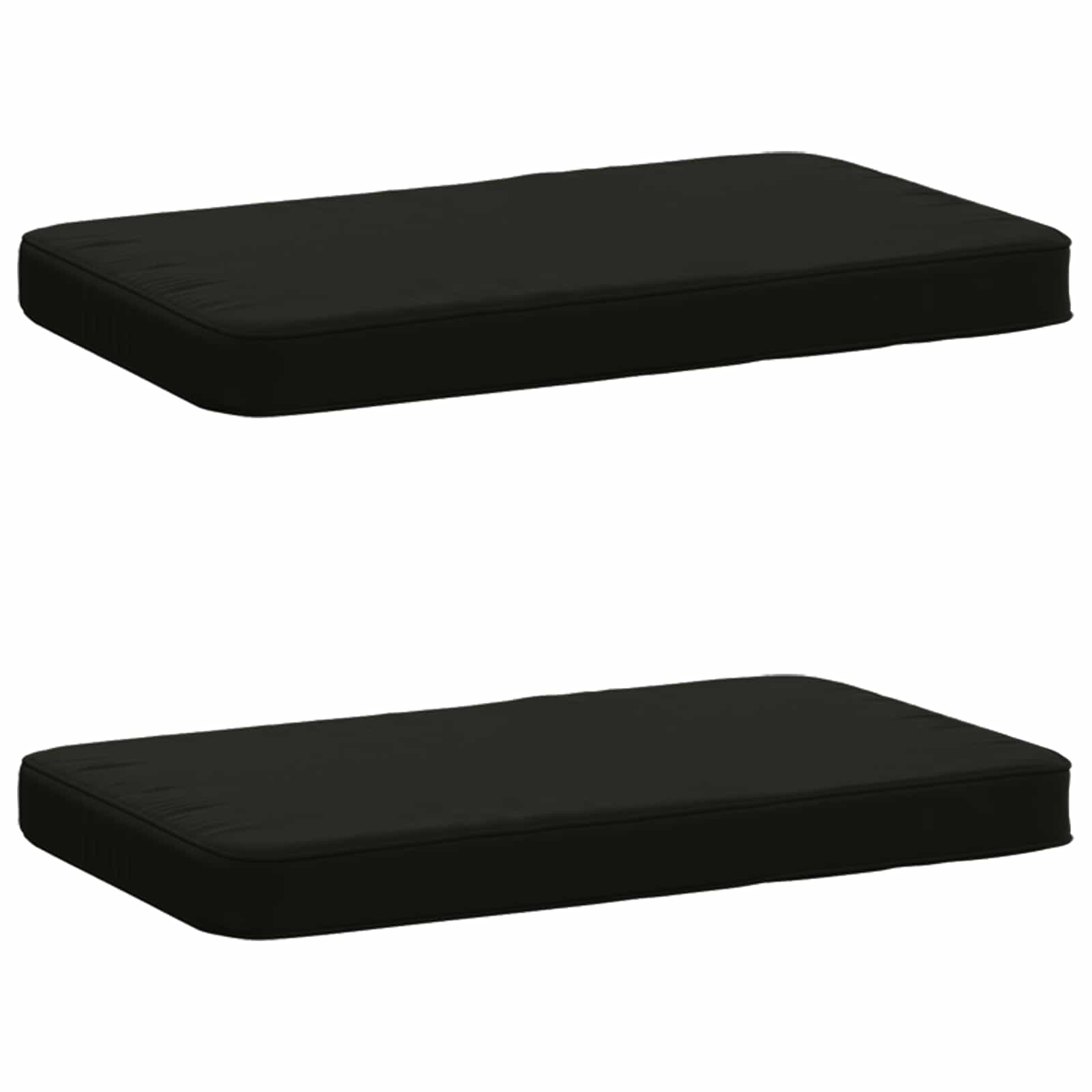 Cuscini per Panchina a 2 Pezzi VUGHT 2 pcs 100% Poliestere Nero