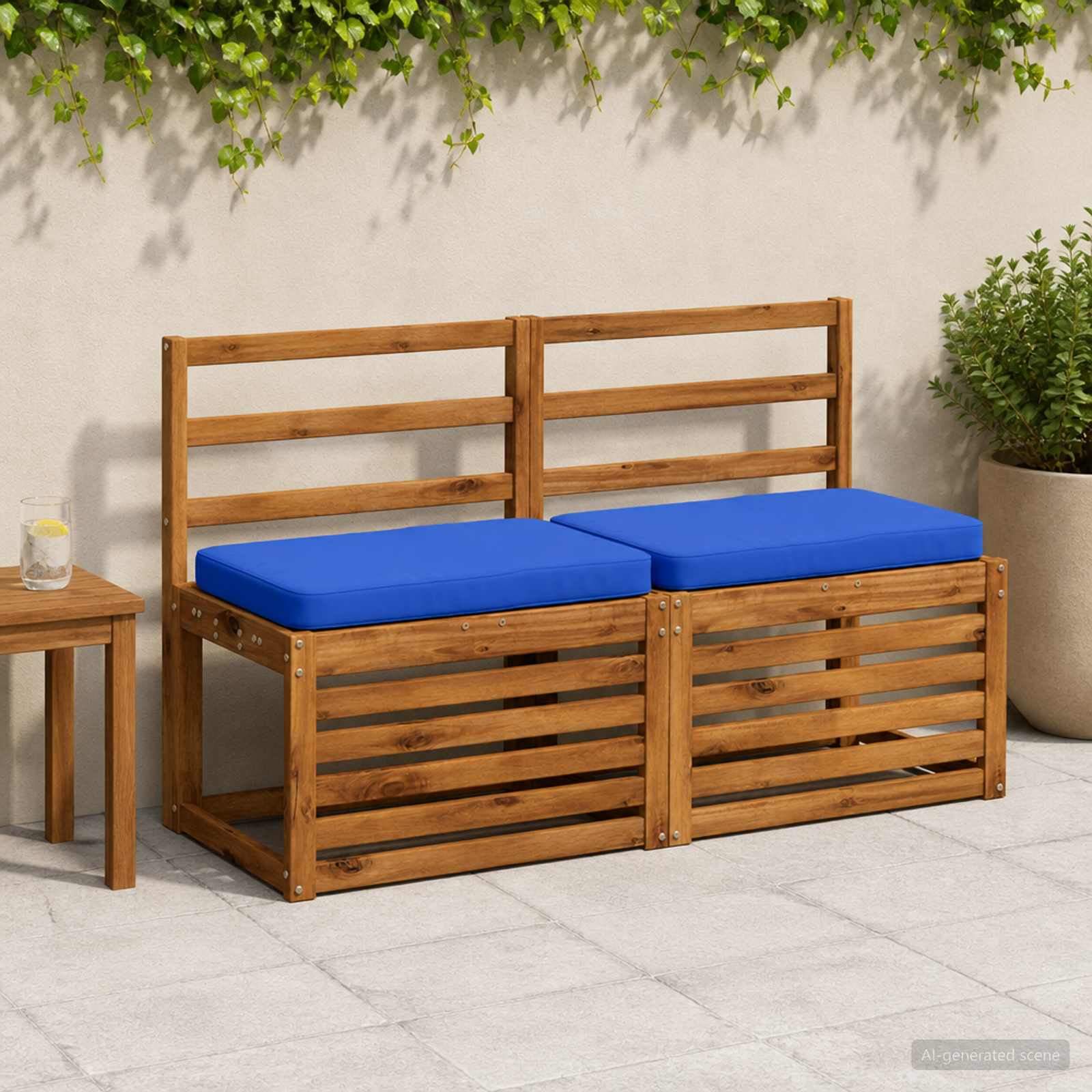 Cuscini per Panchina a 2 Pezzi VUGHT 2 pcs 100% Poliestere