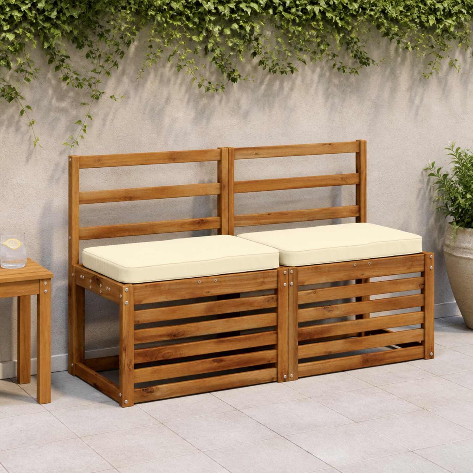 Cuscini per Panchina a 2 Pezzi VUGHT 2 pcs 100% Poliestere