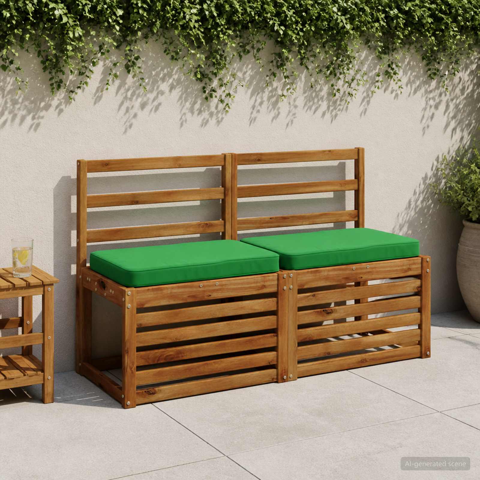 Cuscini per Panchina a 2 Pezzi VUGHT 2 pcs 100% Poliestere