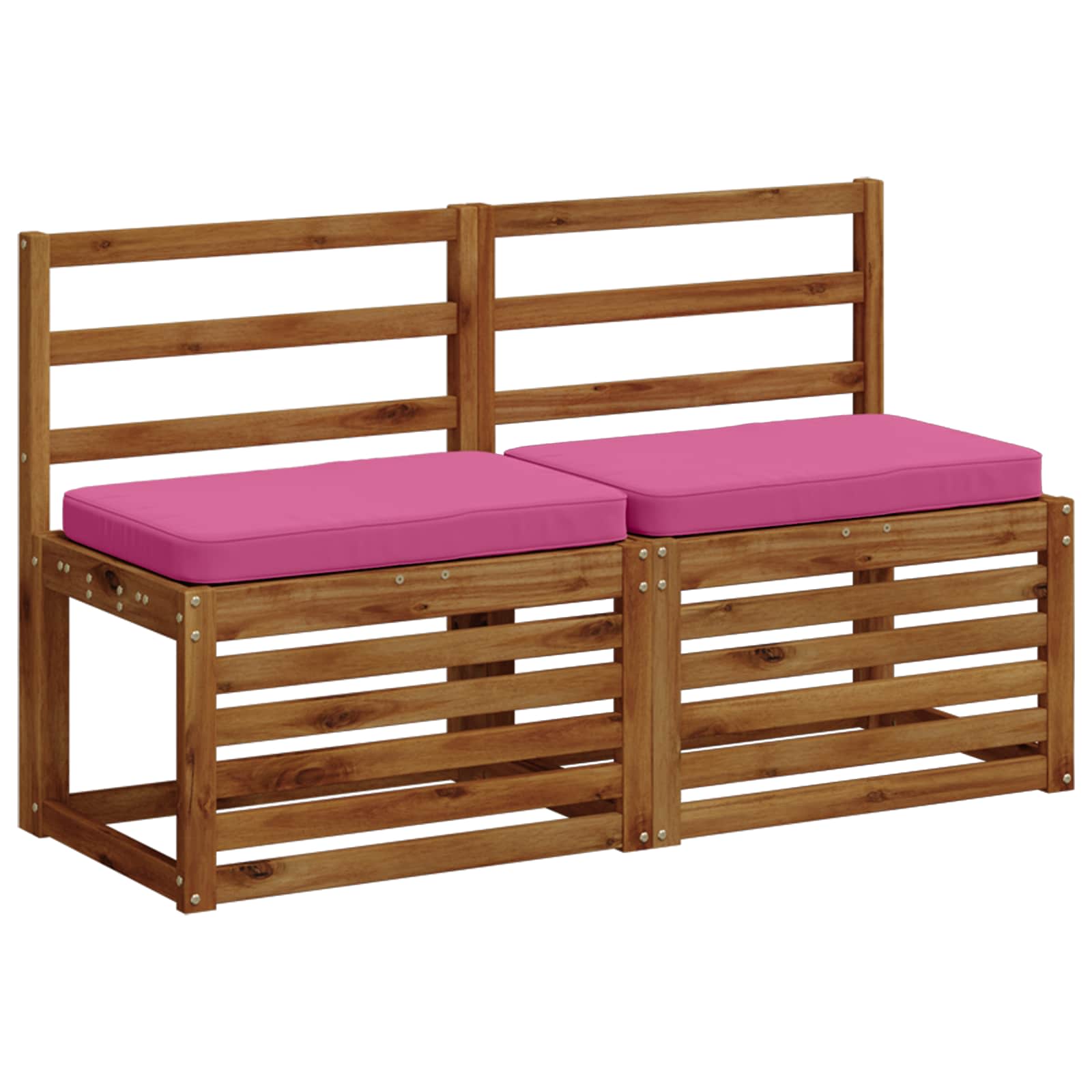 Cuscini per Panchina a 2 Pezzi VUGHT 2 pcs 100% Poliestere Rosa